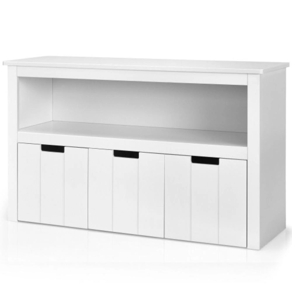 Hivvago Kid Toy Storage Cabinet 3 Drawer Chest with Wheels Large Storage Cube Shelf