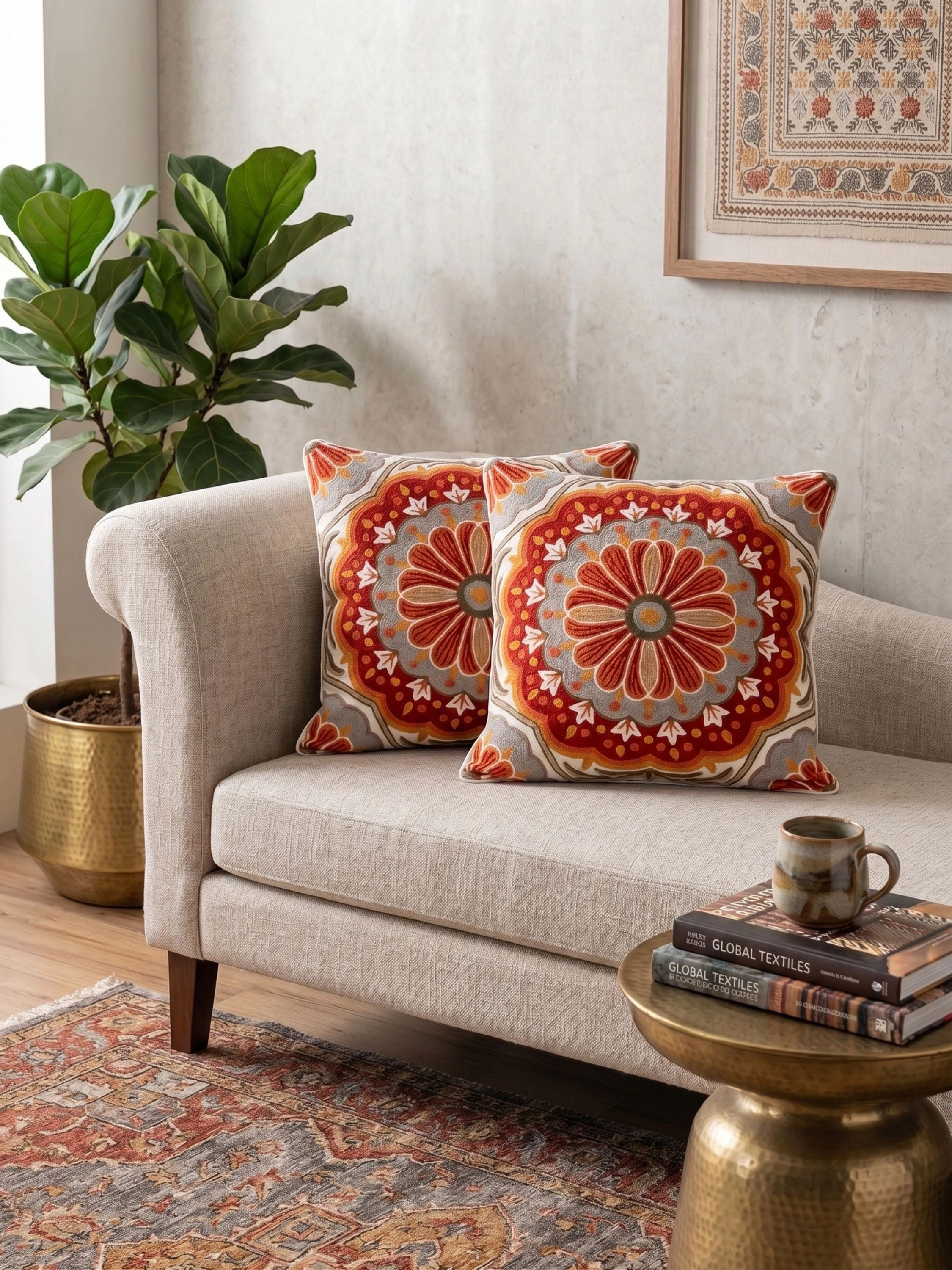 GAURI KOHLI Holi Throw Pillow 20"x20"
