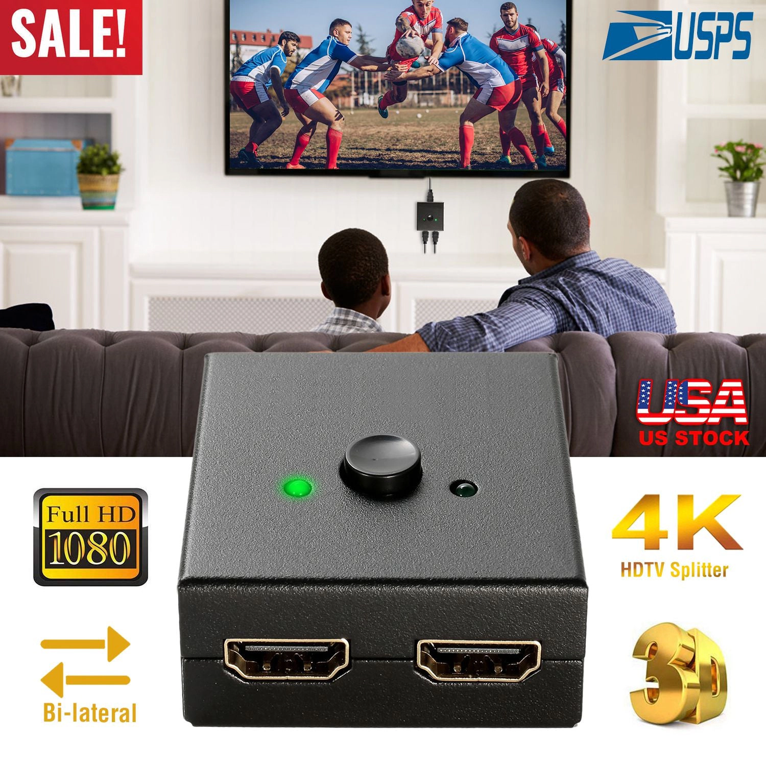 GBruno 4K Bi-Directional HDMI Switch Adapter Hub
