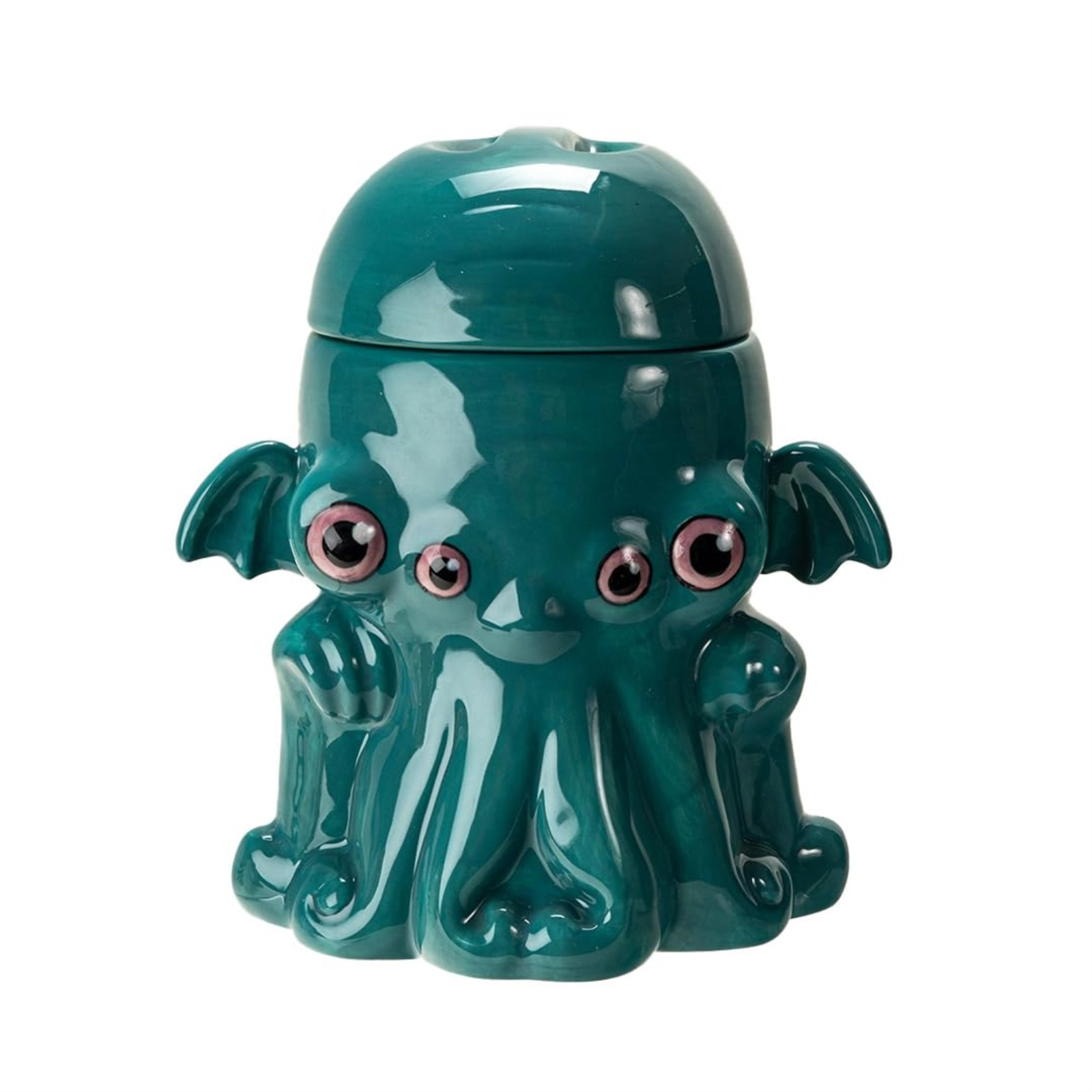 Pacific Giftware Cthulhu Kraken Turquoise Ceramic Cookie Jar Decorative Kitchen Storage
