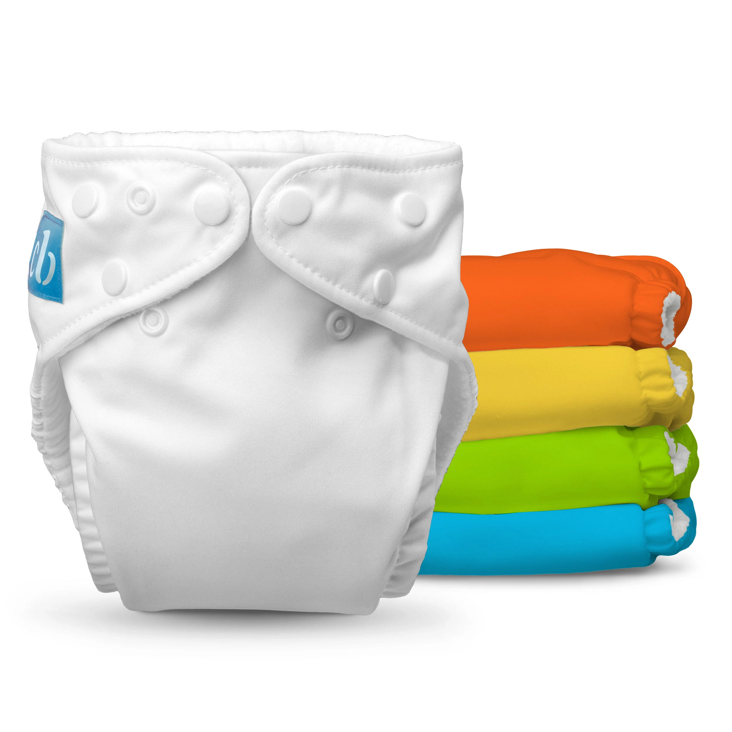 Charlie Banana One-Size Reusable Cloth Diapers with Fleece Lining - Pack of 5, New Tango Mango