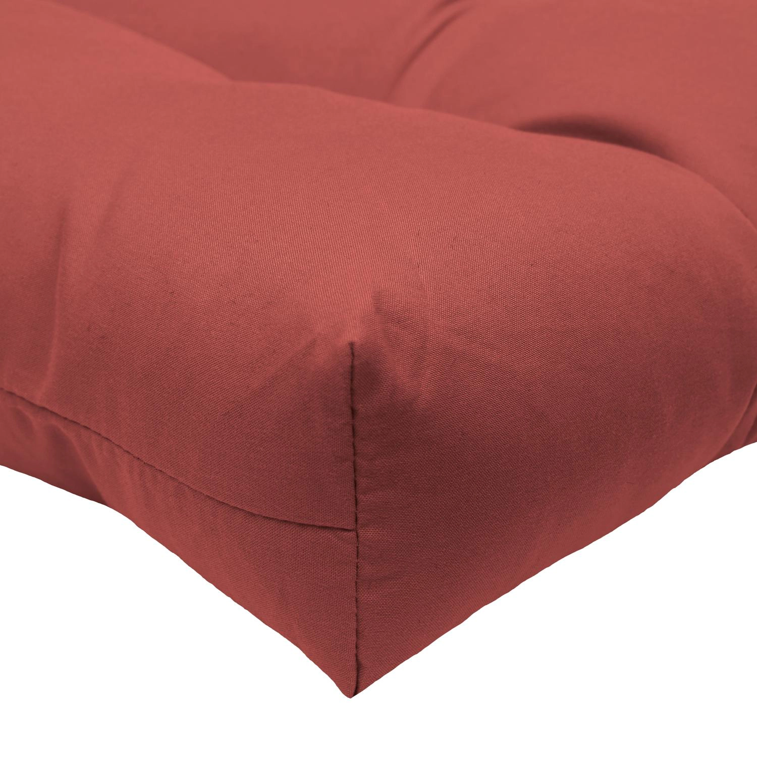 Habitat Tufted Ultra Soft Comfortable Chair Pad Pack of 2 Each 15" X 15" Red