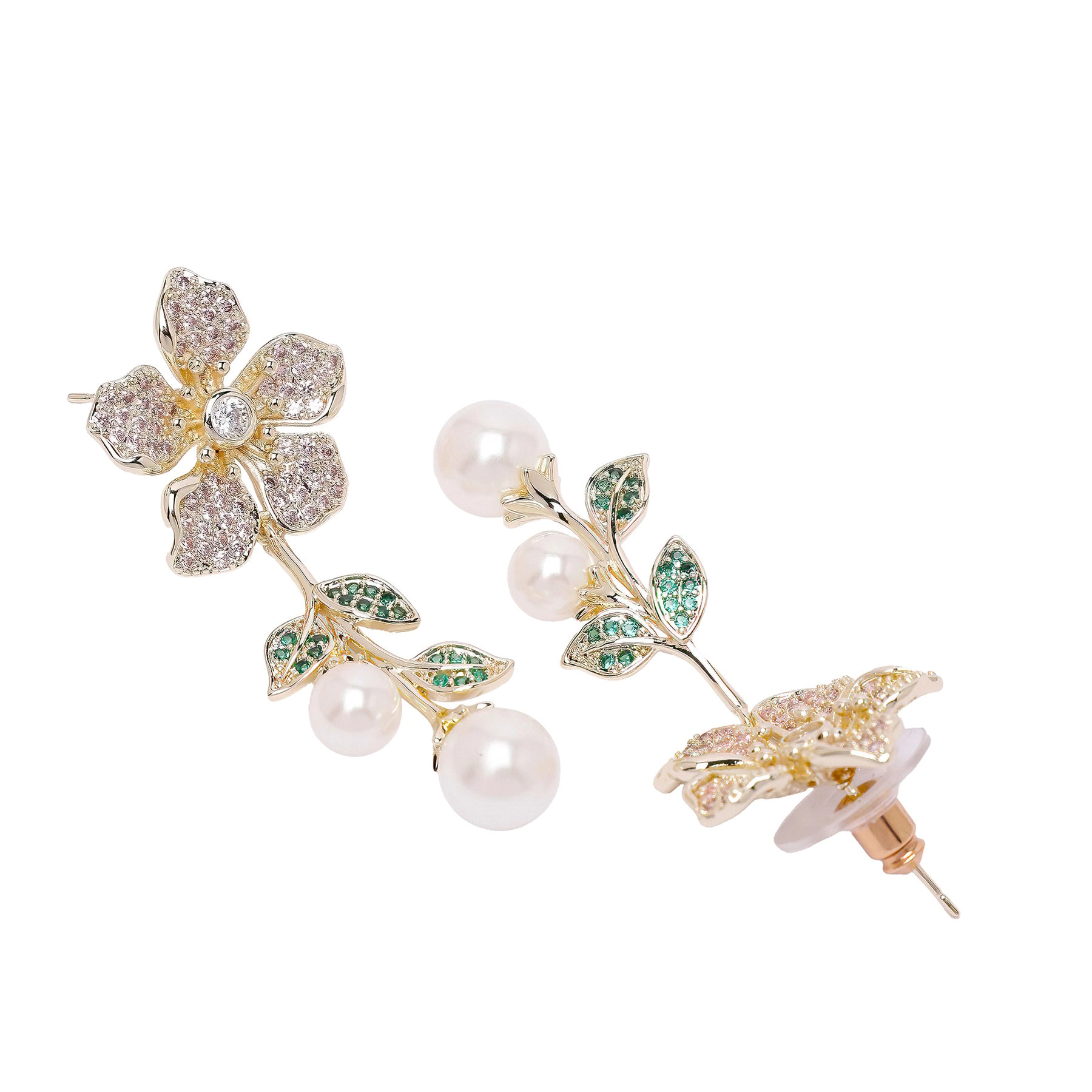 AGP PARIS Womens Diva Floral Drop Earrings