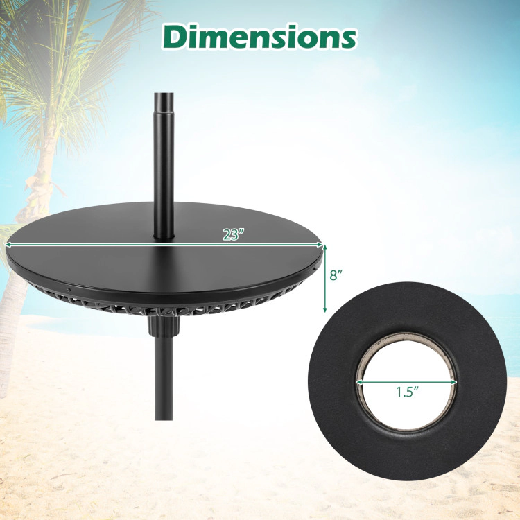 Hivvago Patio Umbrella Table Tray Adjustable With Umbrella Poles