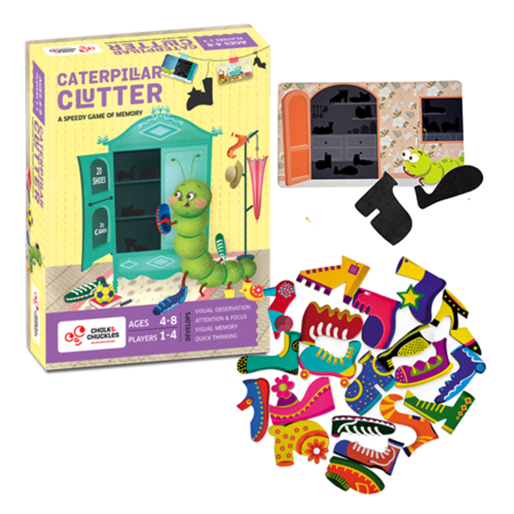 Chalk & Chuckles Caterpillar Clutter Memory Game - 1-4 Players