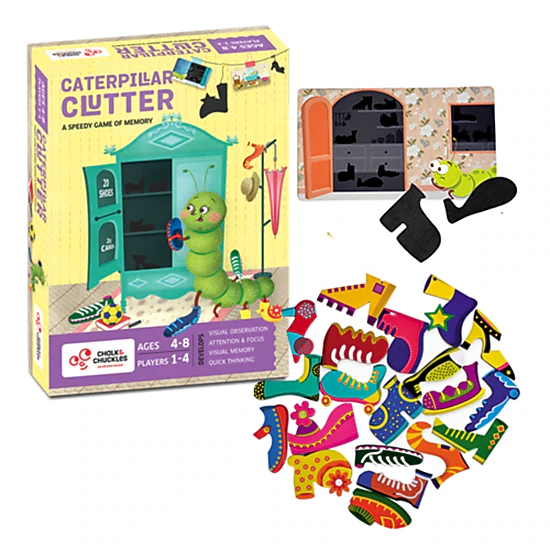 Chalk & Chuckles Caterpillar Clutter Memory Game - 1-4 Players