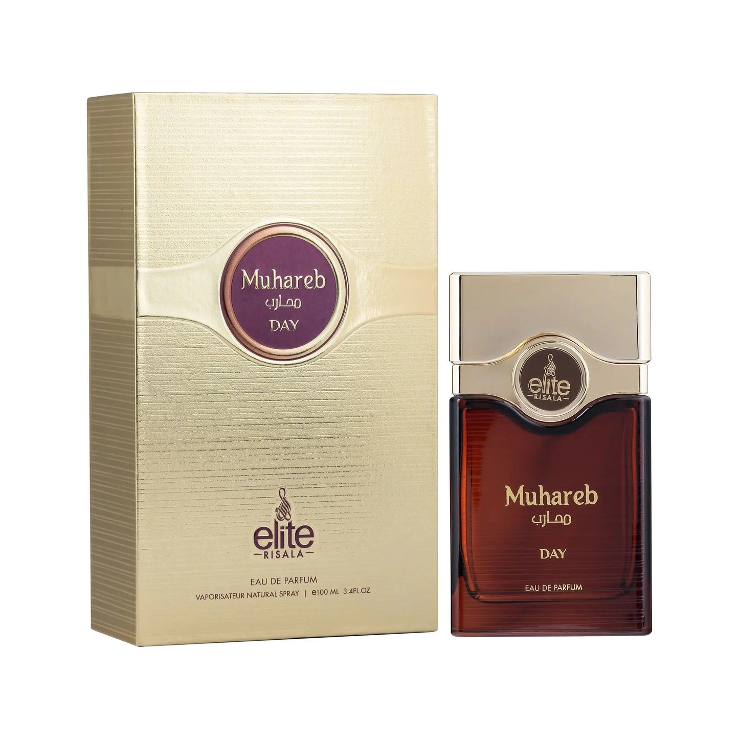 Risala Elite Muhareb Day Eau de Parfum for Men, Spicy Floral Gourmand 3.4 oz Spray
