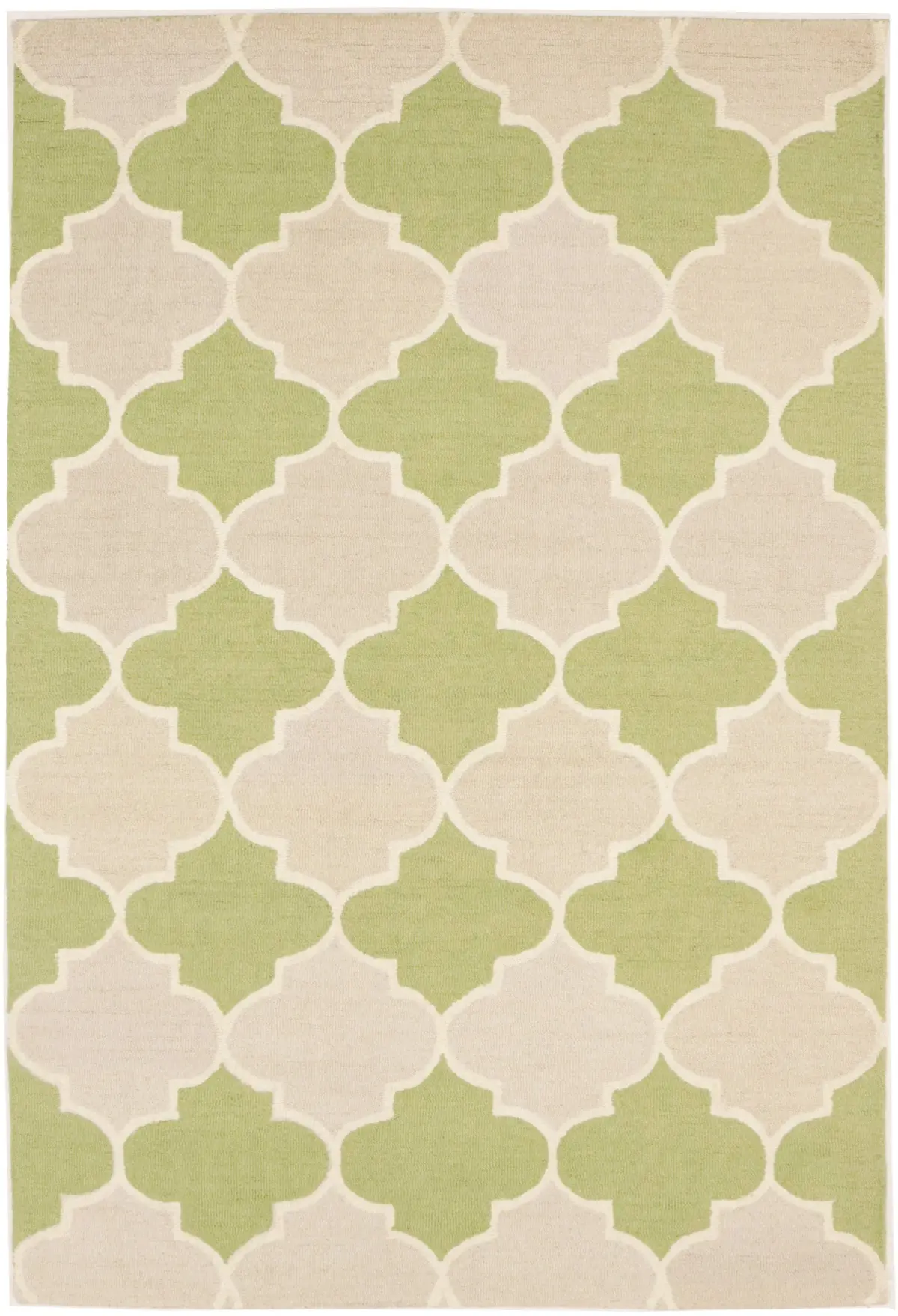 Magic Rugs Lime Green Trellis 5X8 Hand-Tufted Modern Rug