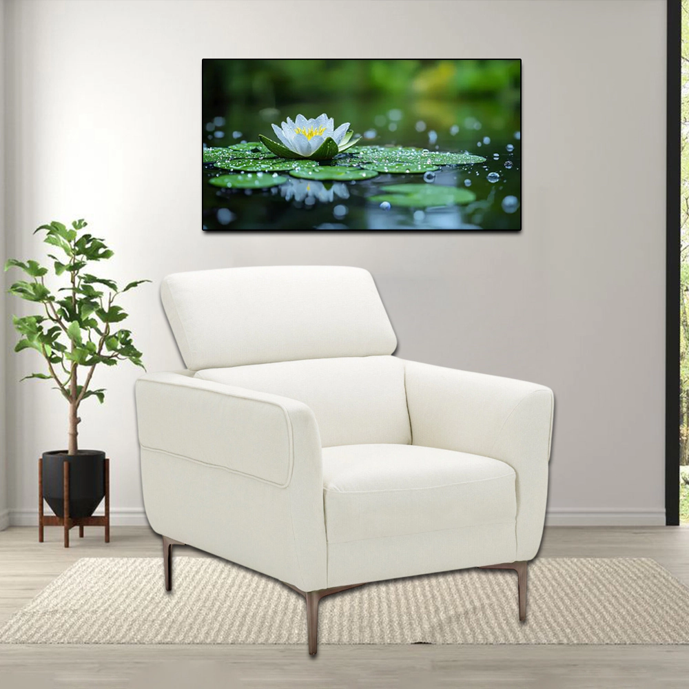 Hivvago Stylish Upholstered Armchair with Flexible Headrest