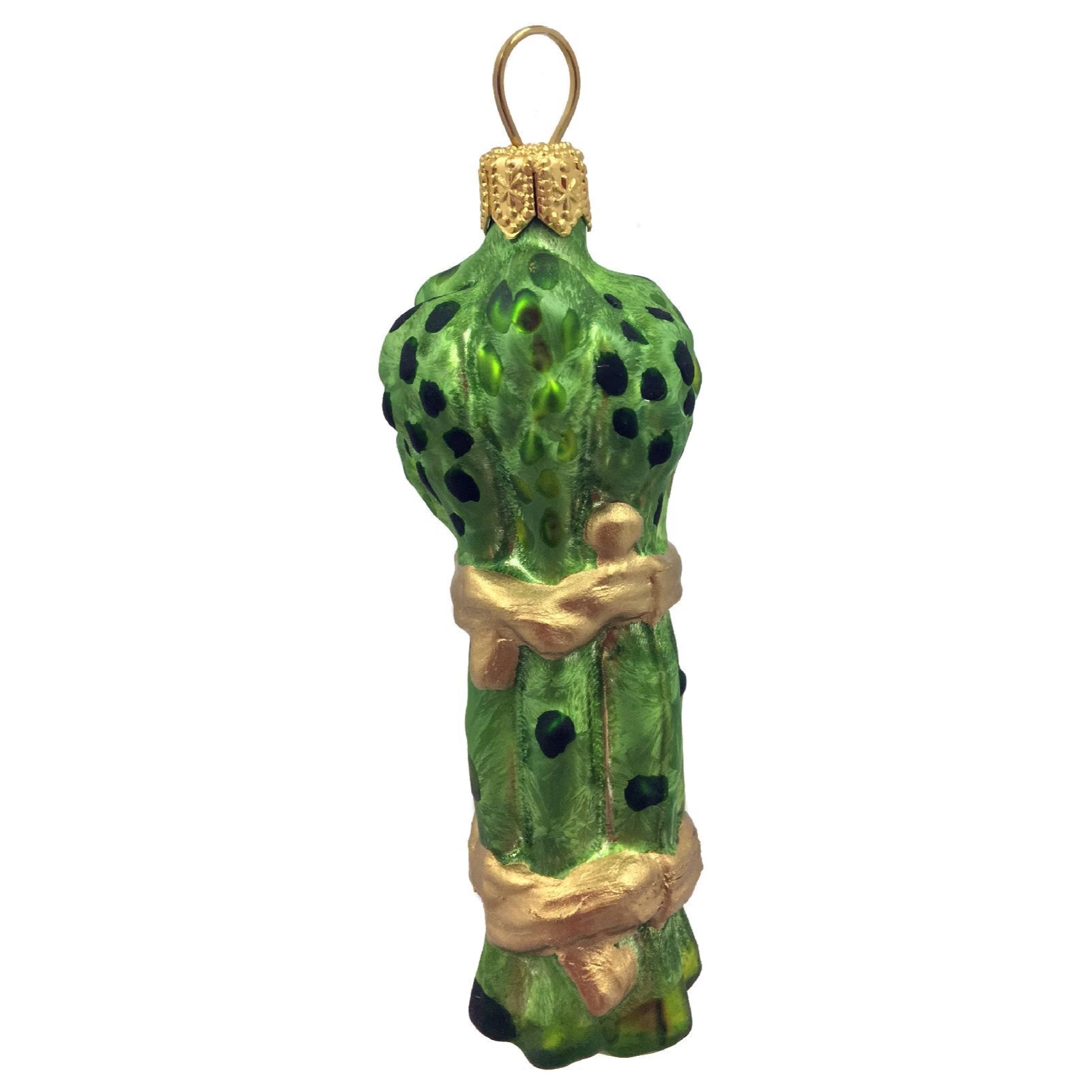 Pinnacle Peak Trading Company Bunch of Asparagus Polish Glass Christmas Ornaments Set of 2 Food Vegetable
