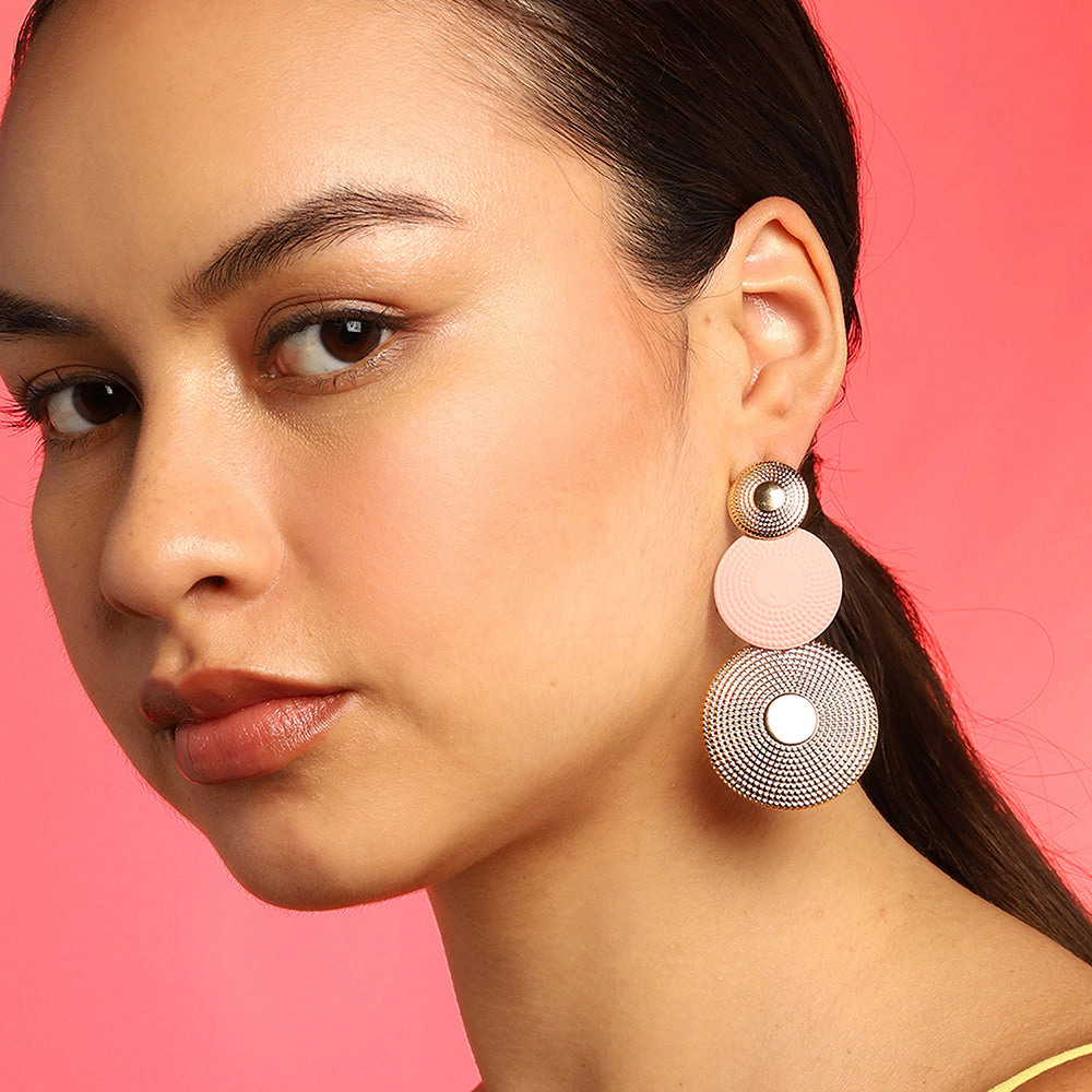 SOHI Women's Circular Drop Earrings