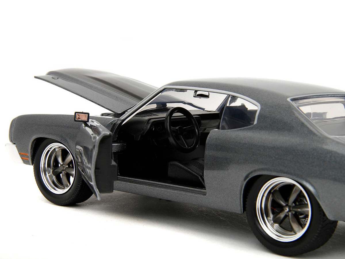 Jada 1970 Chevrolet Chevelle SS Gray Metallic with Black Stripes "Fast & Furious" (2009) Movie "Fast & Furious