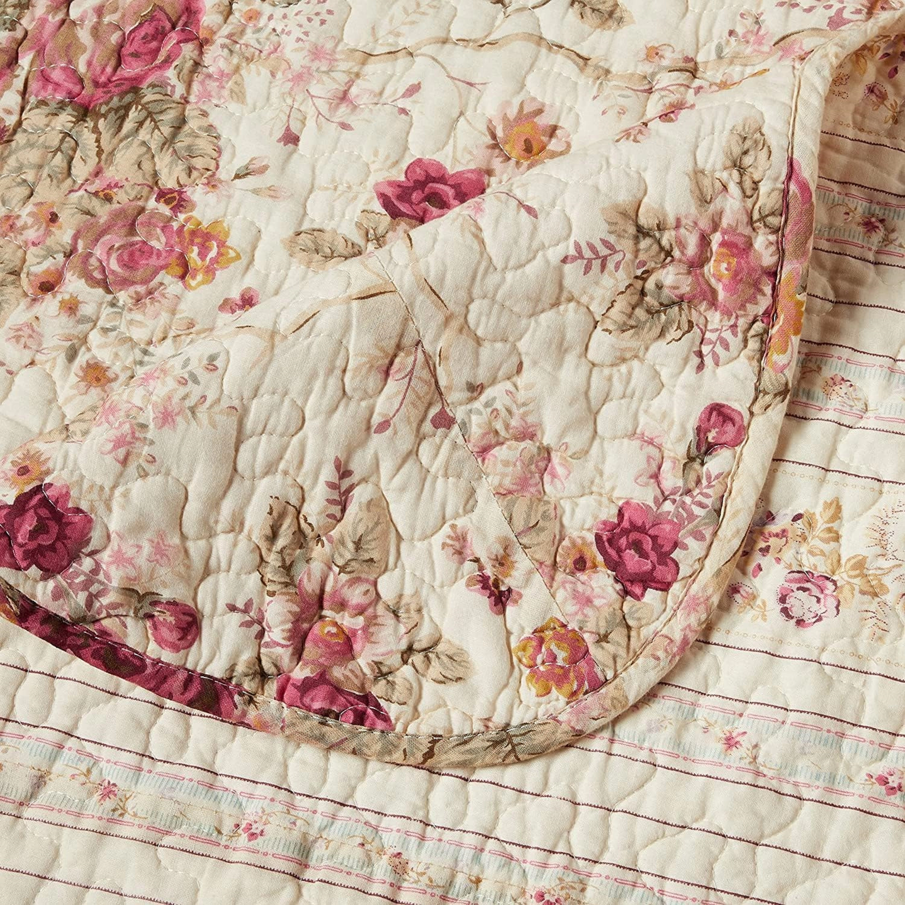 Greenland Home Fashion Antique Quilt And Sham Bonus Set 5 Piece