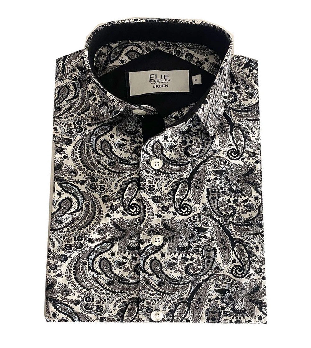 Elie Balleh Boys Slim Fit Paisley Shirt