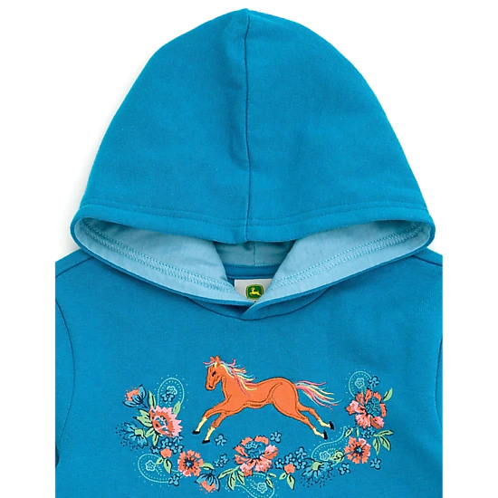 John Deere Girls' Fleece Hooded Sweatshirt