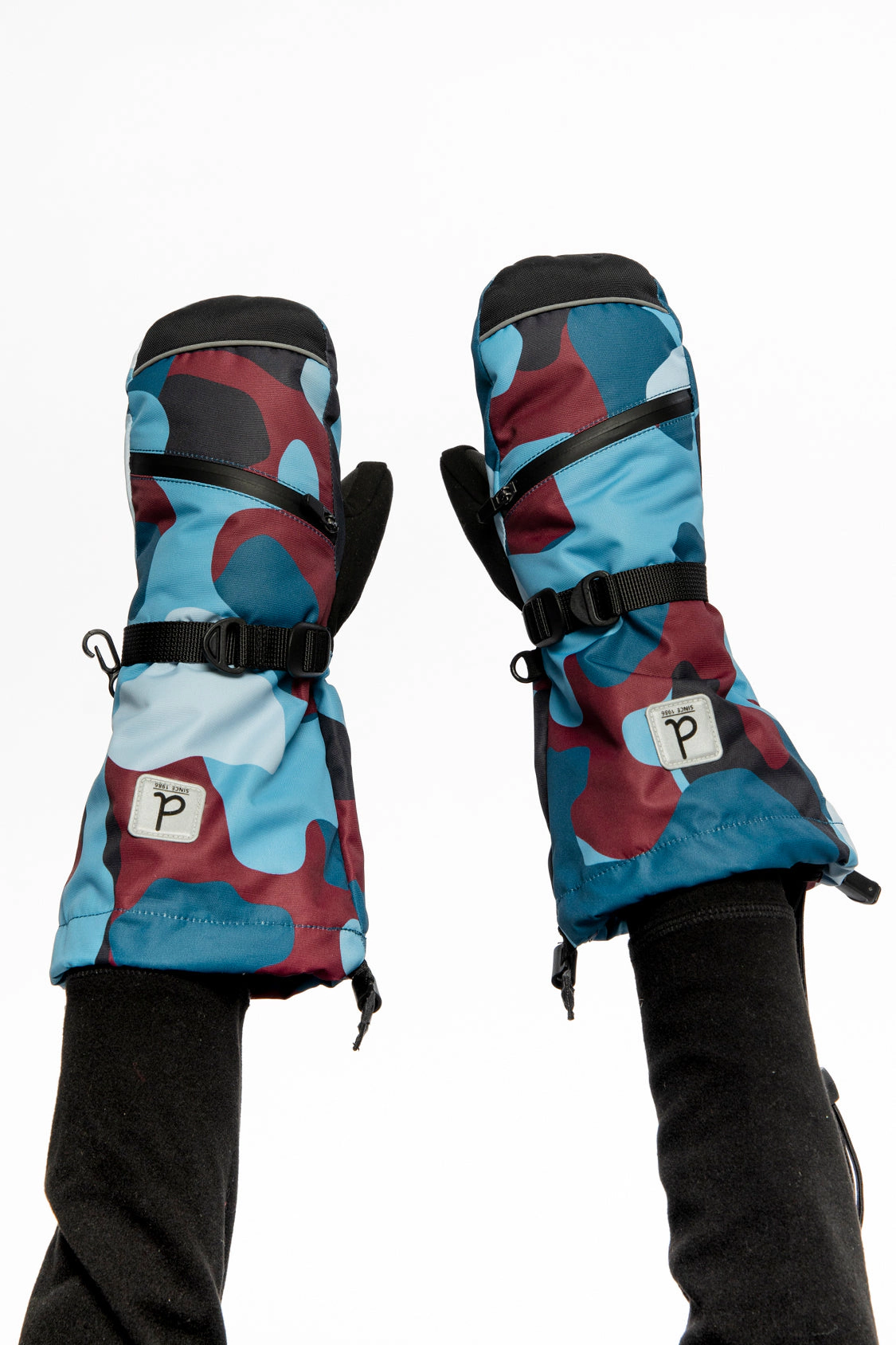 Deux par Deux Boys Teknik Camouflage Print Cordura-Reinforced Winter Mittens
