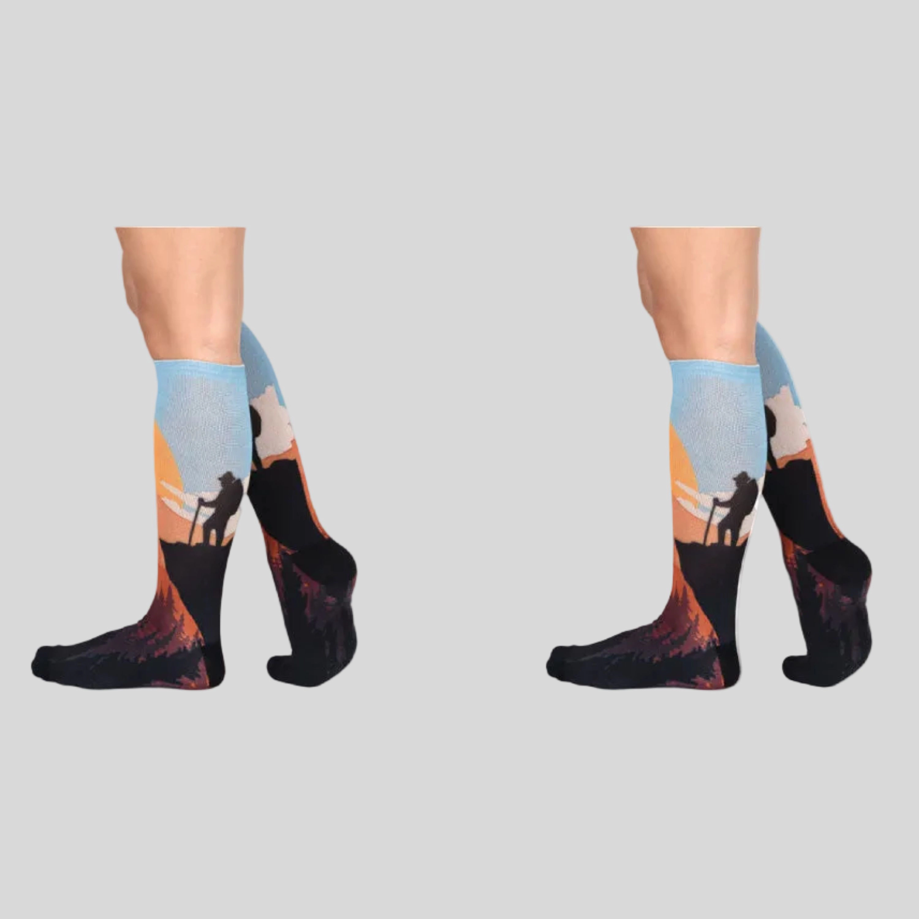 Wear Sierra CoolMax Sun Set Design Women's Knee-High 2 Pair Pack Socks