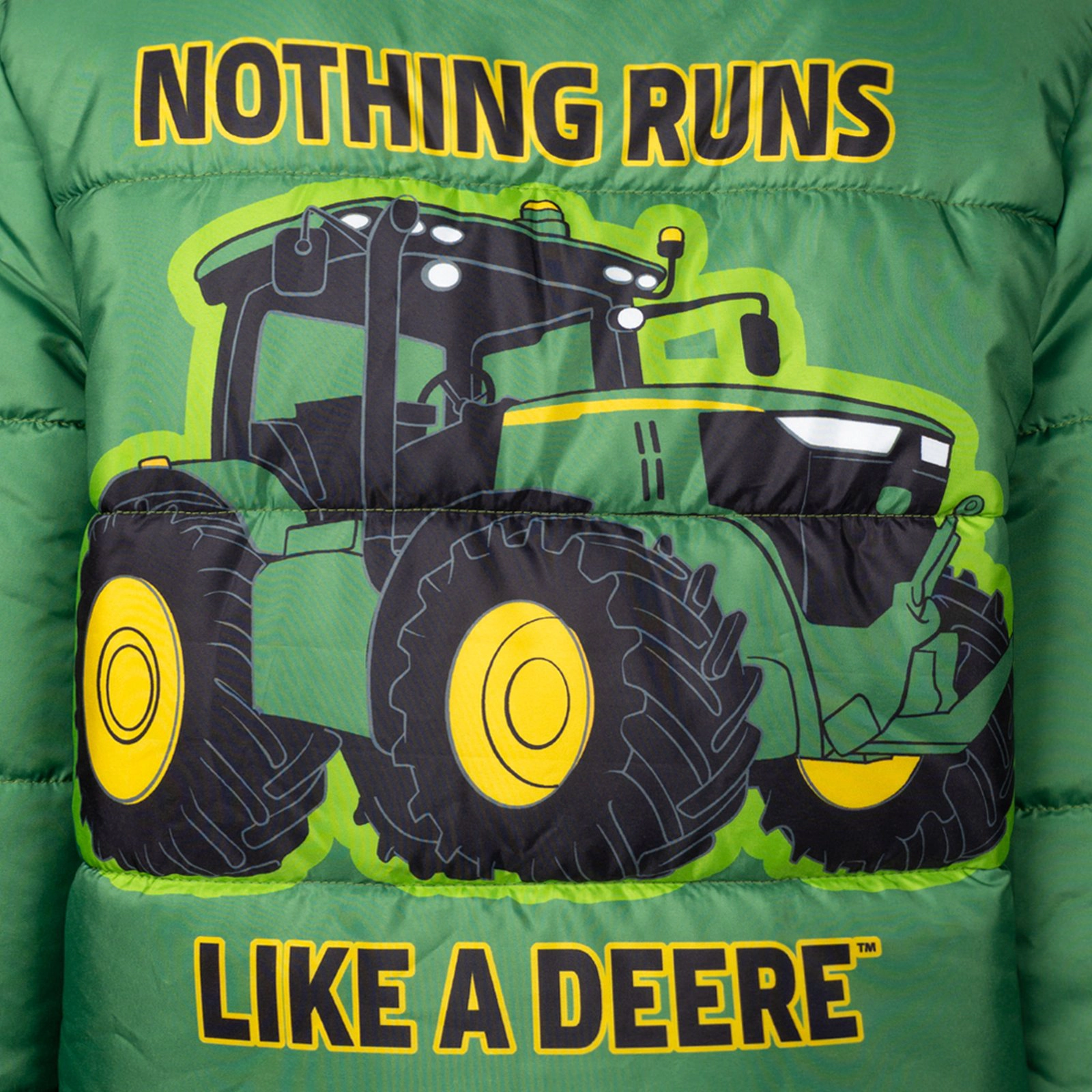 John Deere Matching Family Quilted Hooded Puffer Jacket
