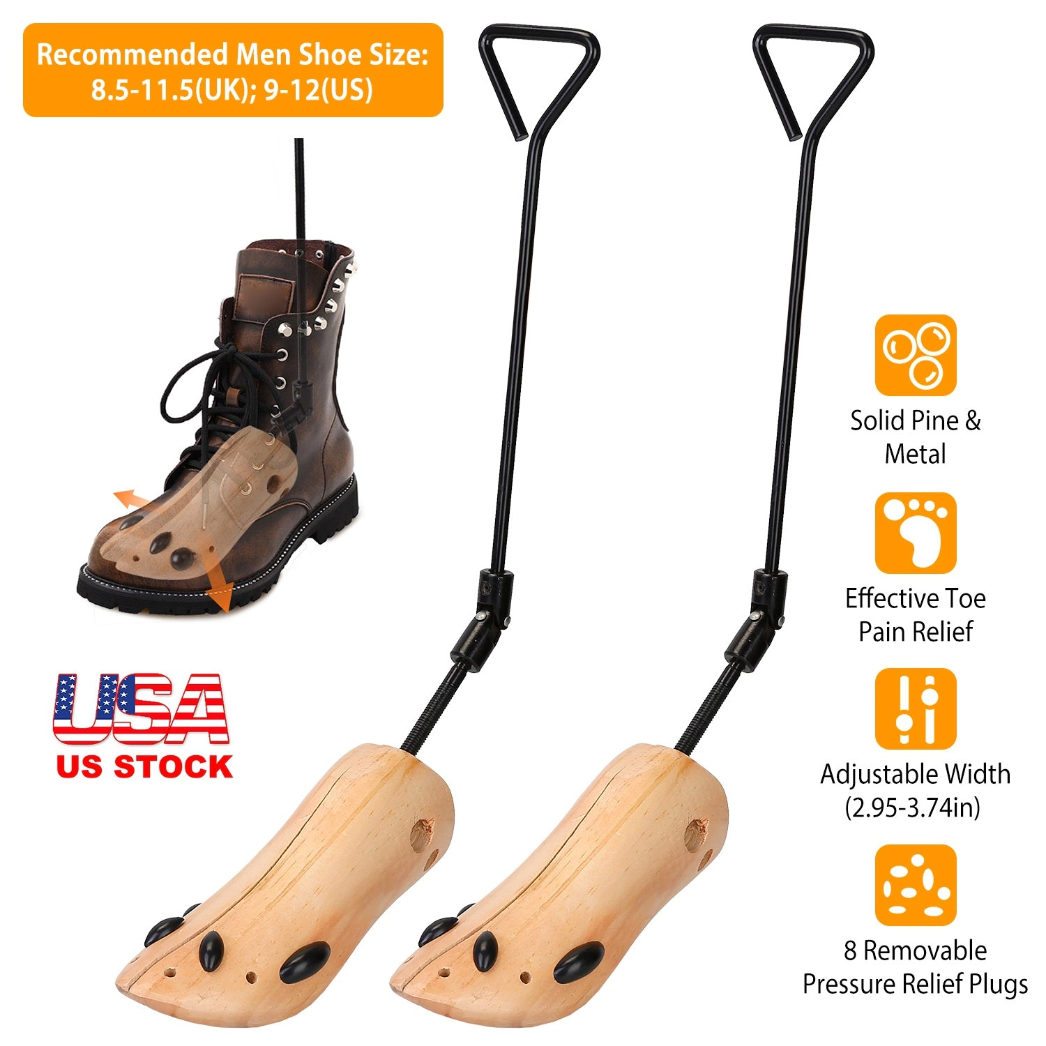GBruno Adjustable Wooden Boot Stretcher Shaper