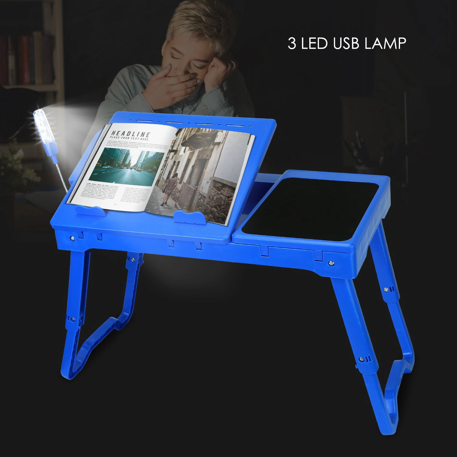 GBruno Foldable Laptop Table With Cooling Fan