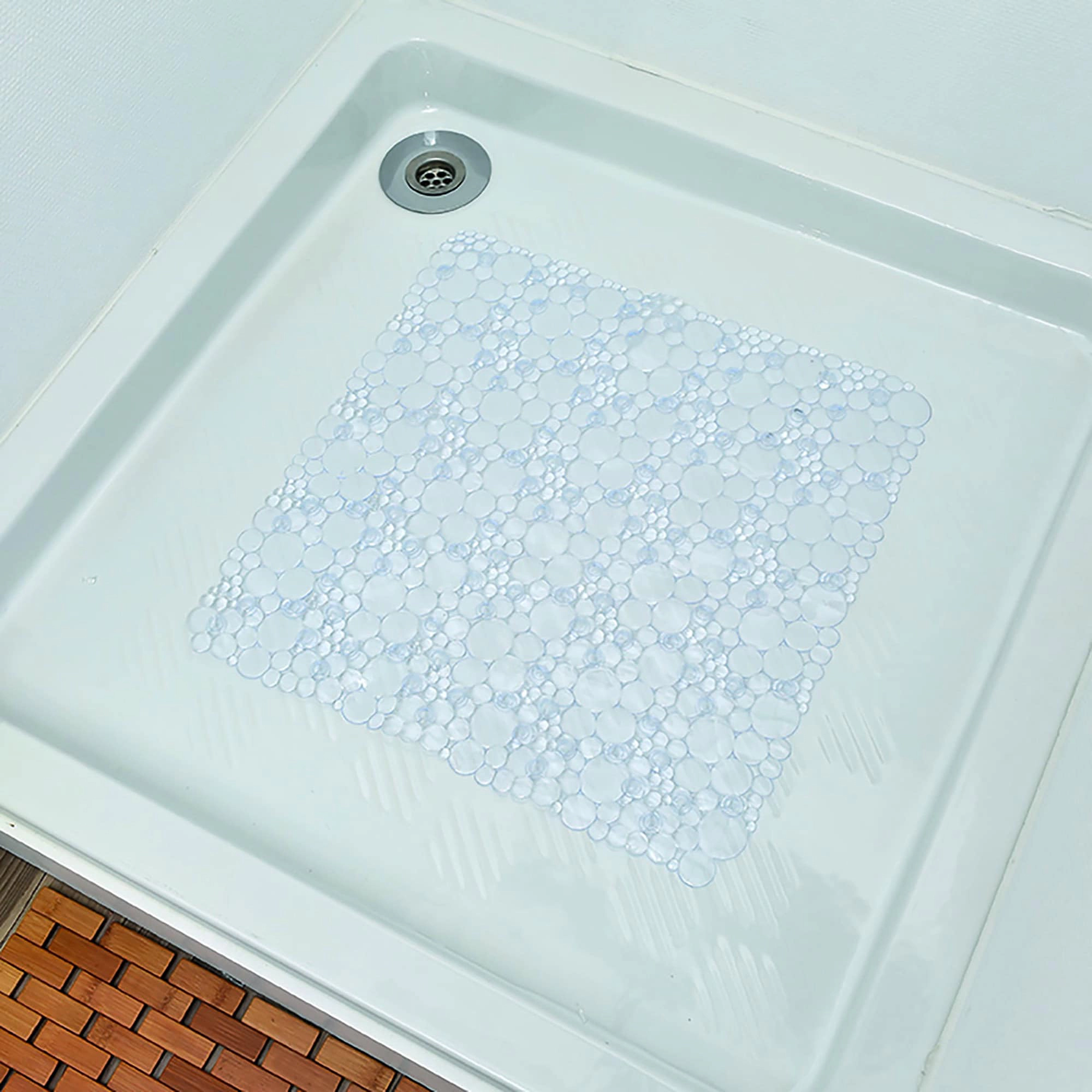 Evideco French Home Goods 20 x Non-Slip PVC Shower Mat with Suction Cups