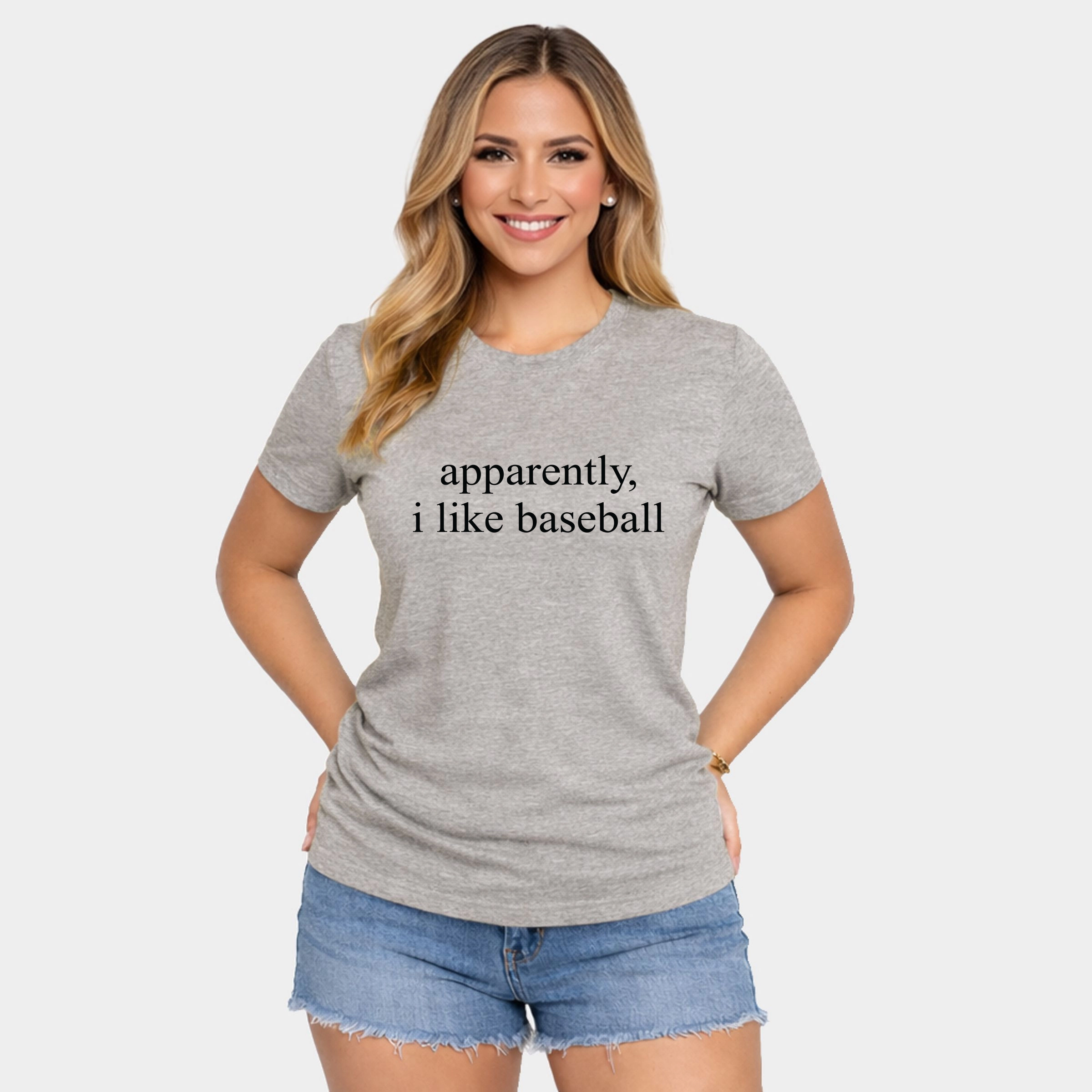 Simply Sage Market - Apparently, I Like Baseball Women's Short Sleeve Graphic T-Shirt