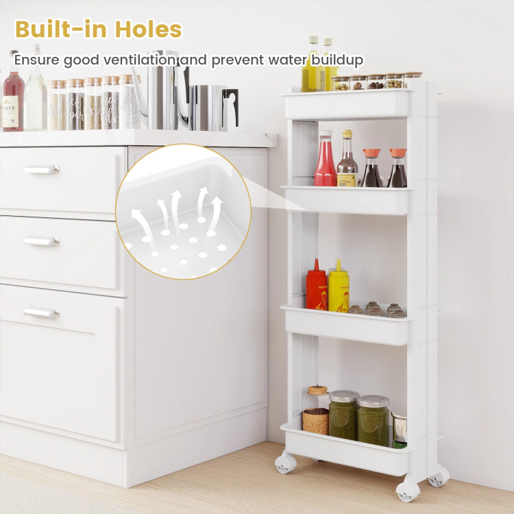 Hivvago Rolling Utility Cart with Detachable Trays & Smooth Wheels