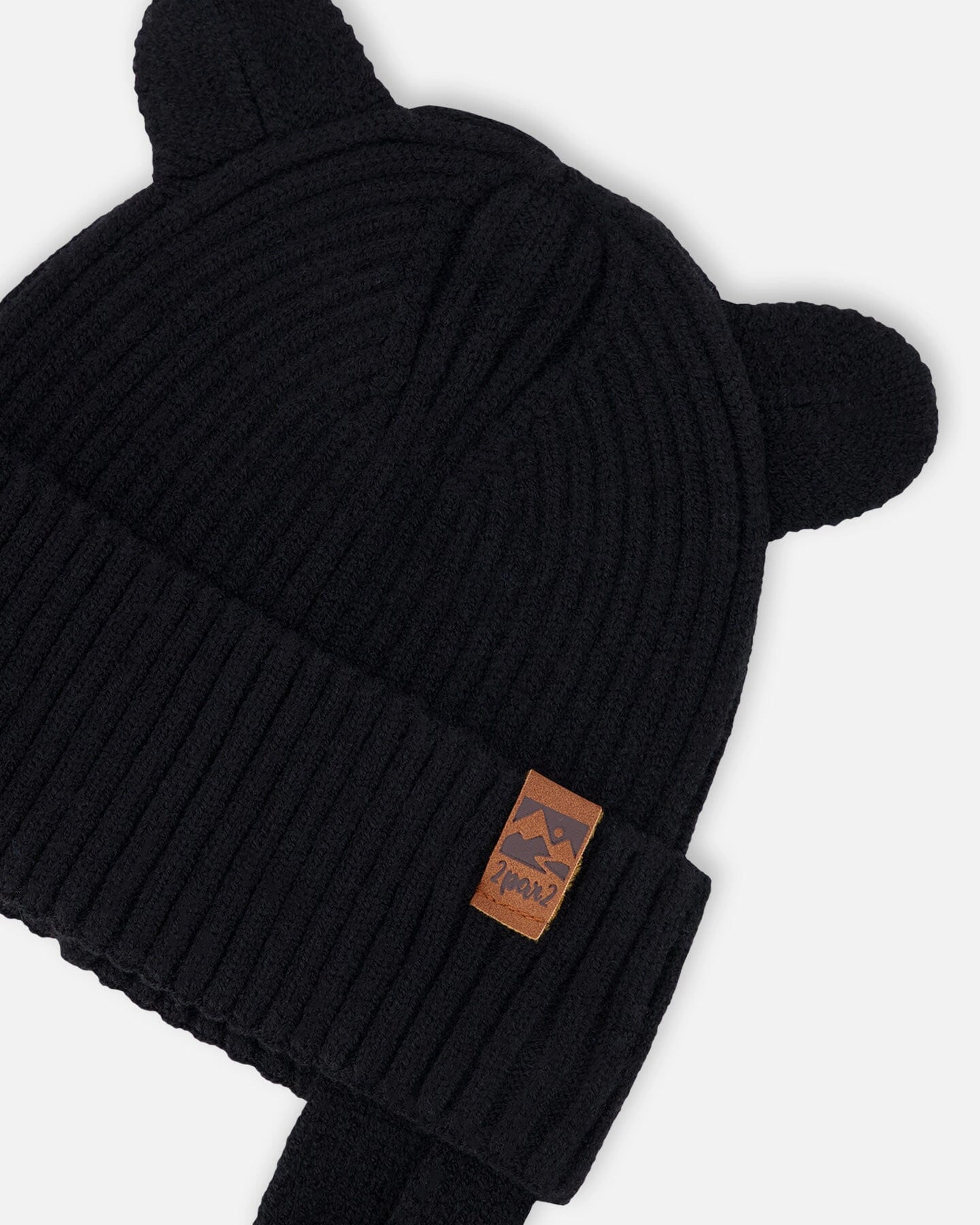 Deux par Unisex Ribbed 3D Ear Knit Hat