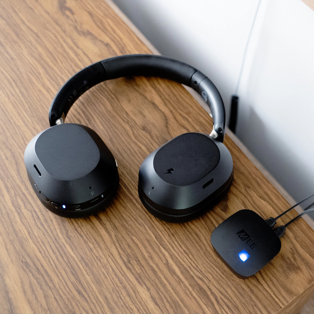 MEE audio Matrix Cinema 3D Noise Canceling Headphones + Connect Bluetooth Transmitter Bundle for all TVs