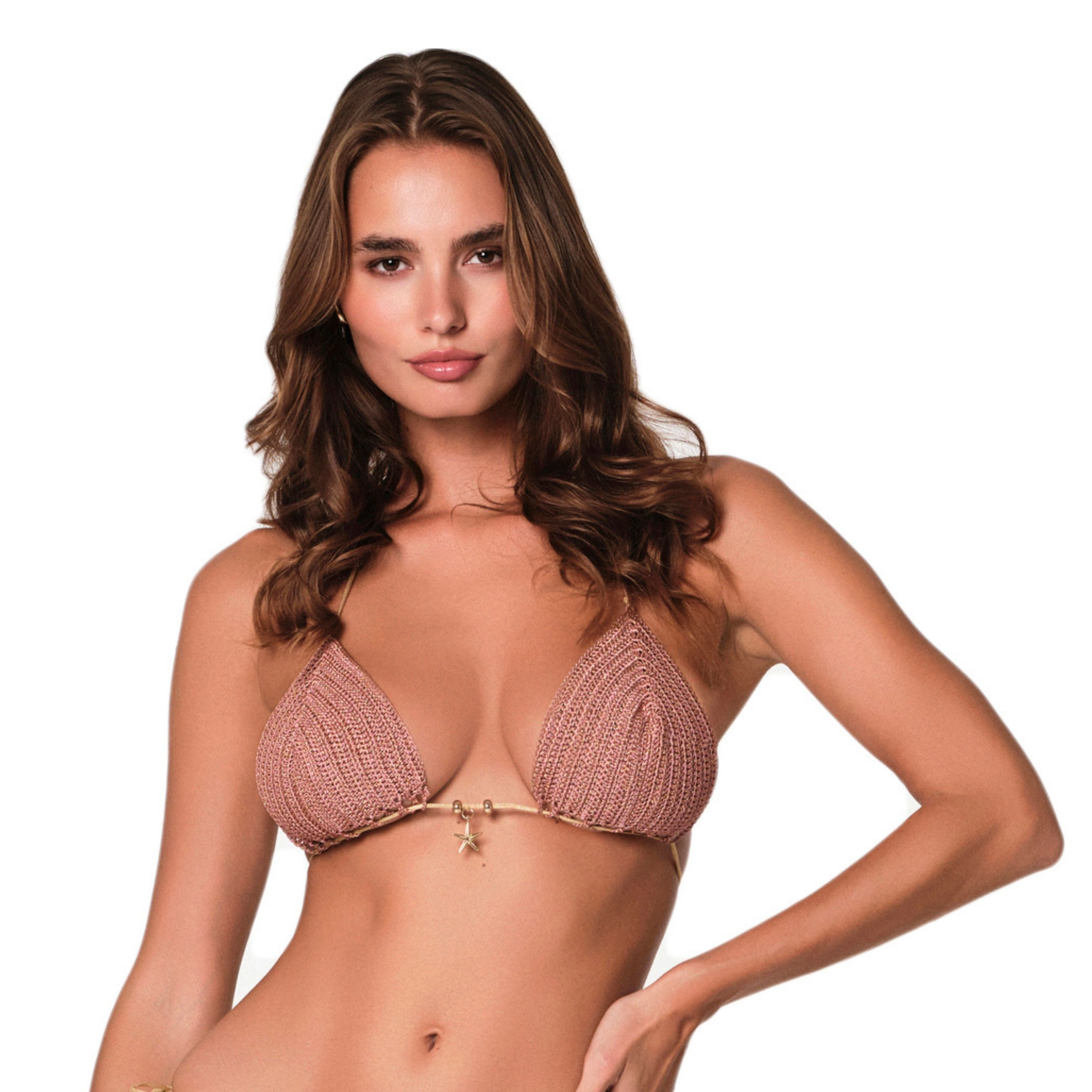 Cherina Beachwear Women's Nora Triangle Crochet Bikini Top