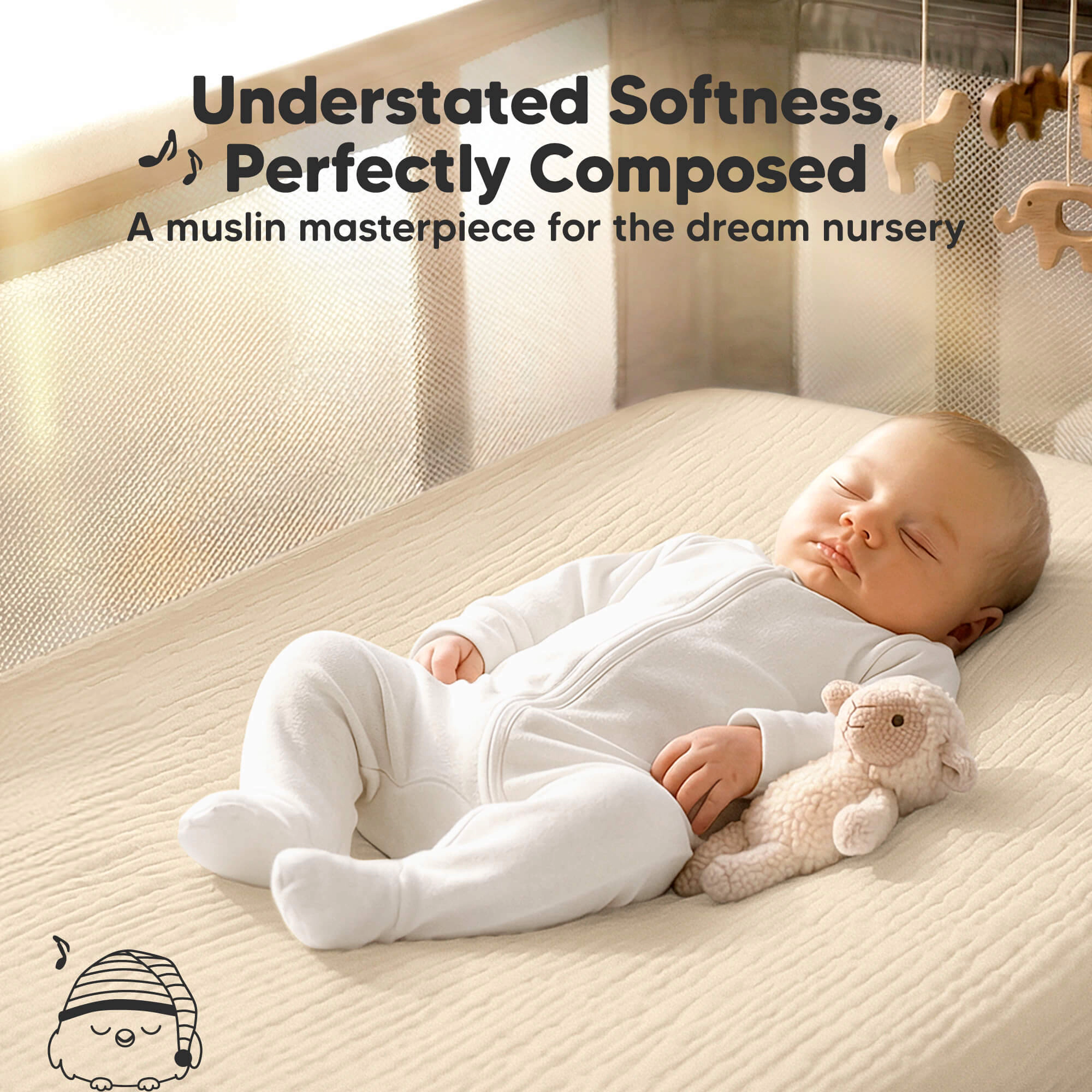 KeaBabies 2-Pack Lyra Muslin Mini Crib Sheets