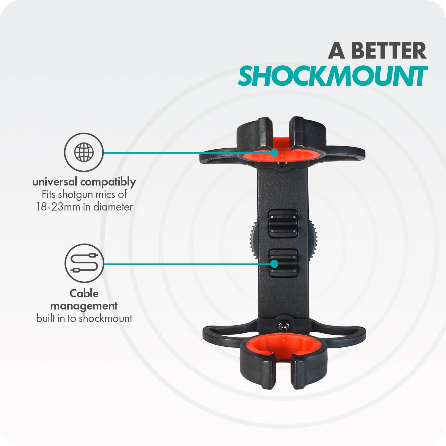 Movo SM6 Ultraflex Premium Shockmount for Shotgun Microphones