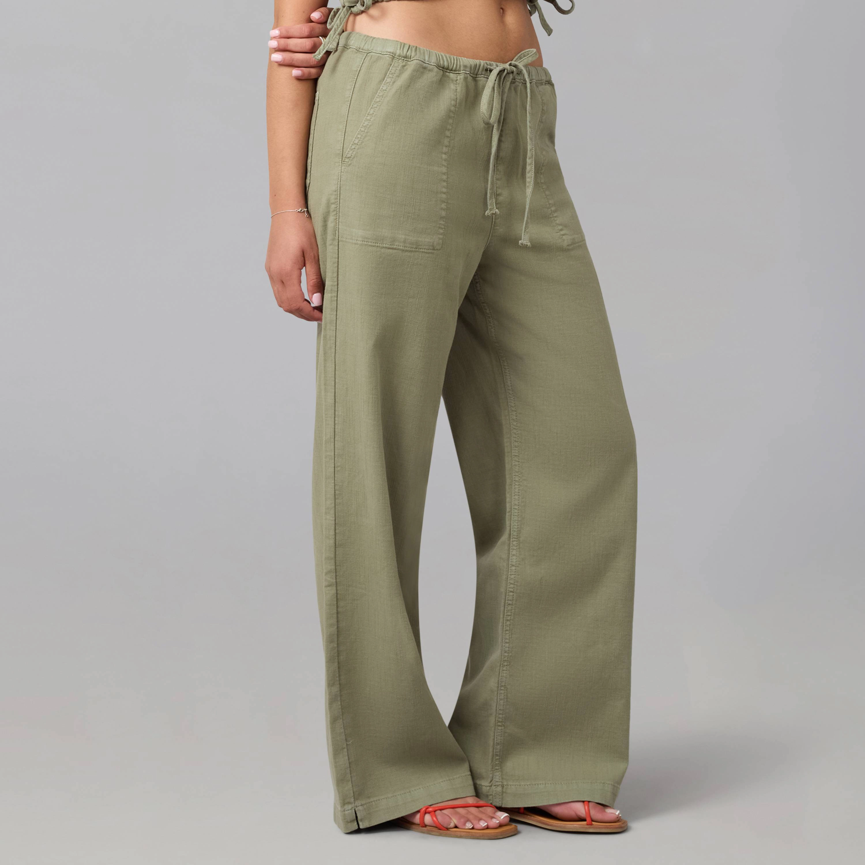 Lola Denim Womens Remy Mid Rise Cotton Twill Trouser