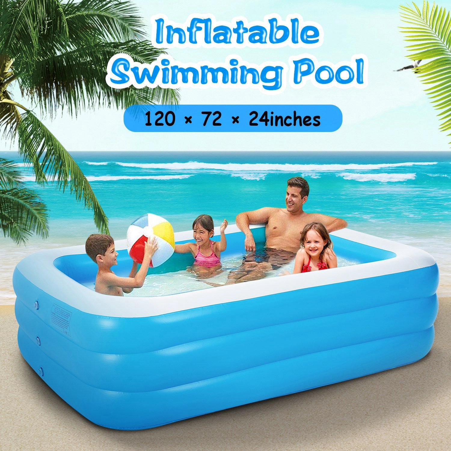 GBruno Large Family Inflatable Swimming Pool