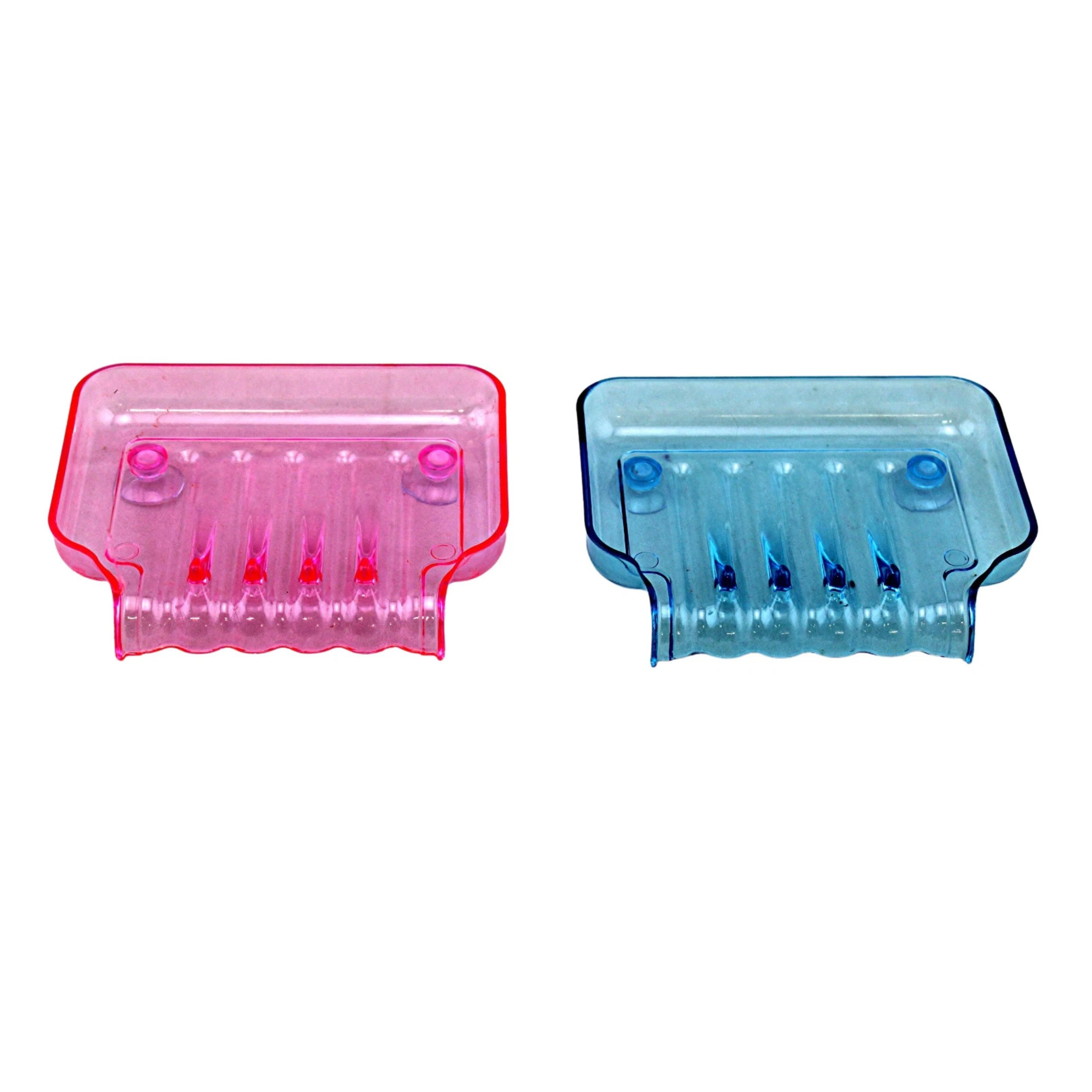 Home Collection Waterfall Soap Dishes with Suction Cups Soap Saver Trays Pack of 2