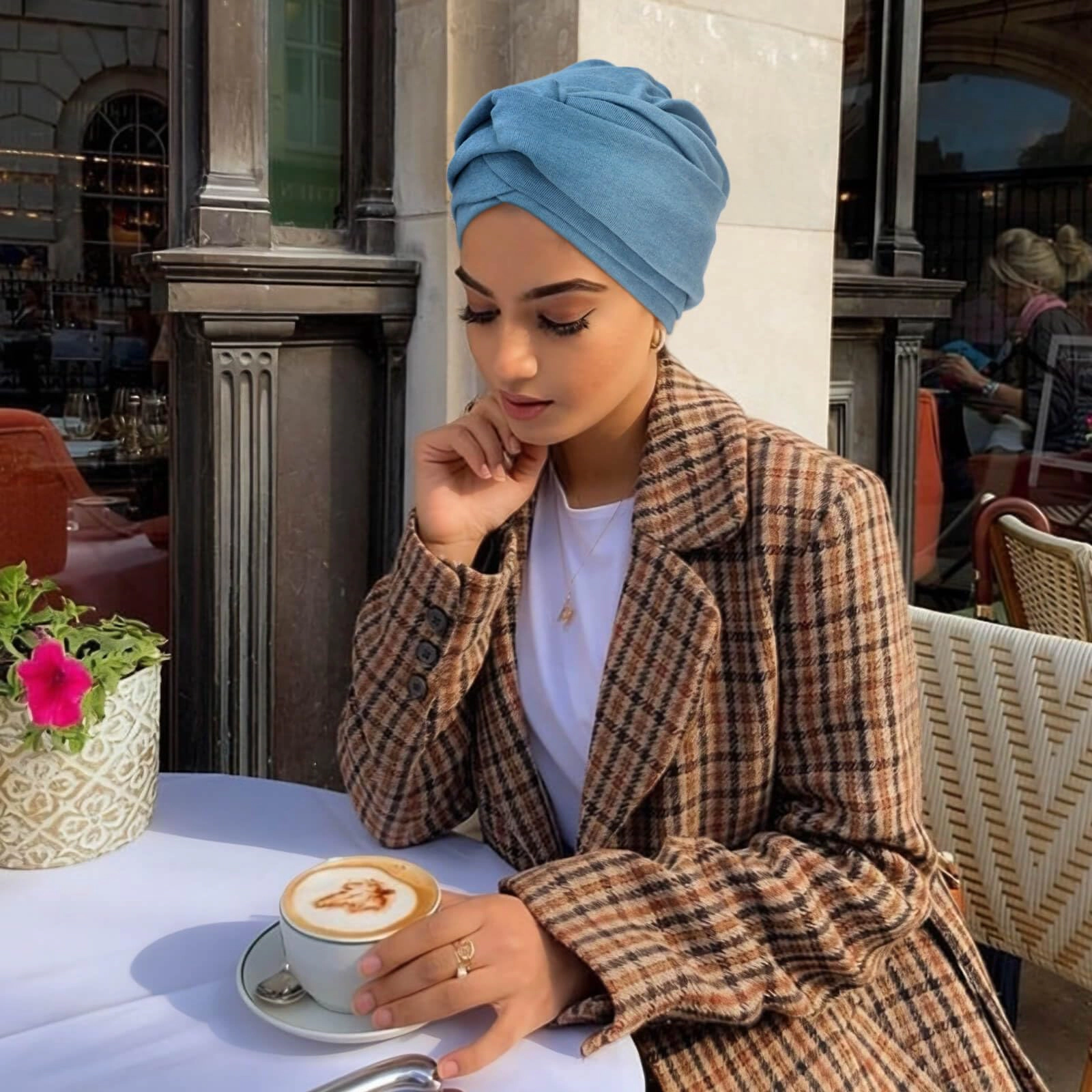 PIGFDK Women Turban Caps Beanie Twist Headscarf Pre-tied Double Twisted BrHeadwraps For Chemo Cancer Cap