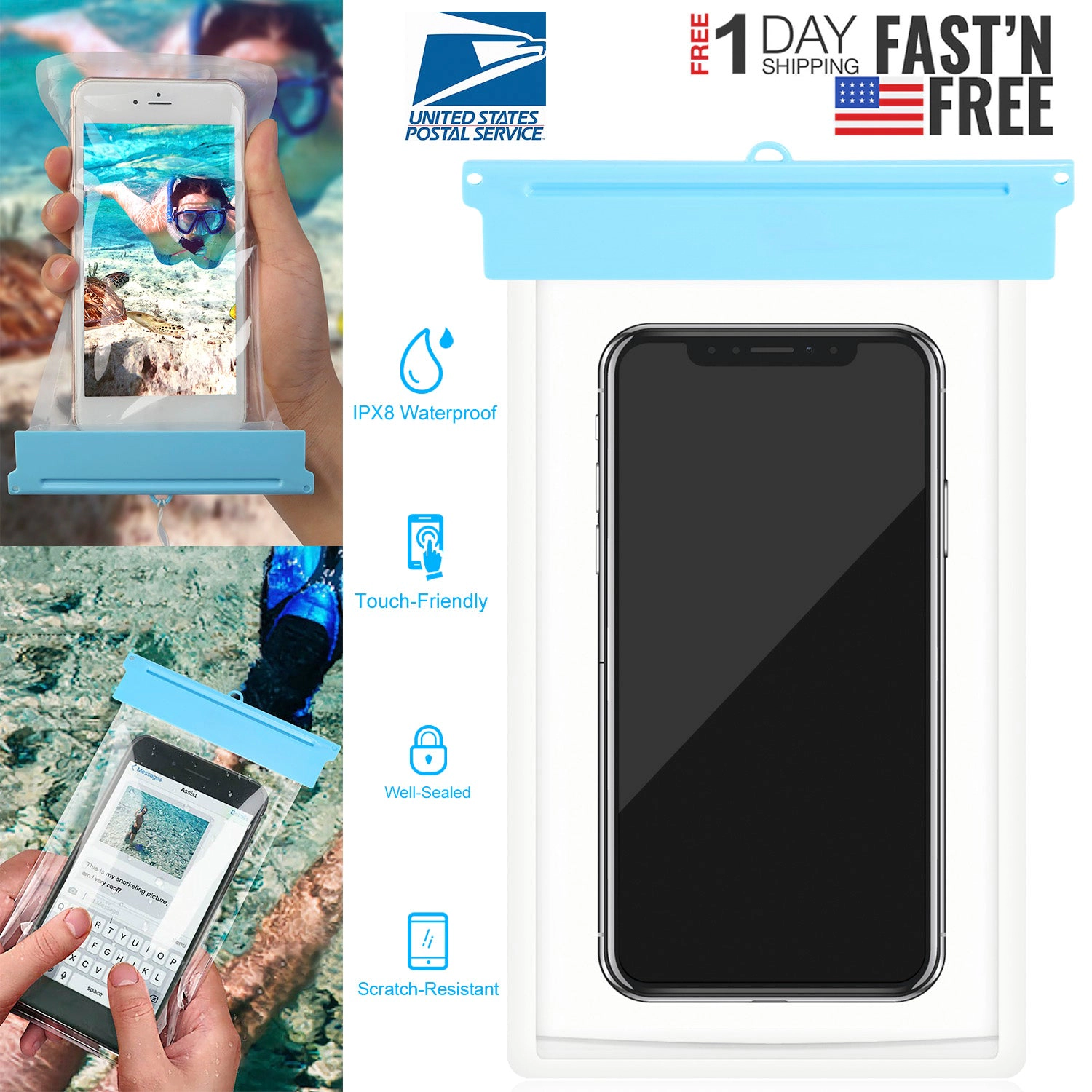 GBruno IPX8 Waterproof Phone Pouch For Devices To 6in