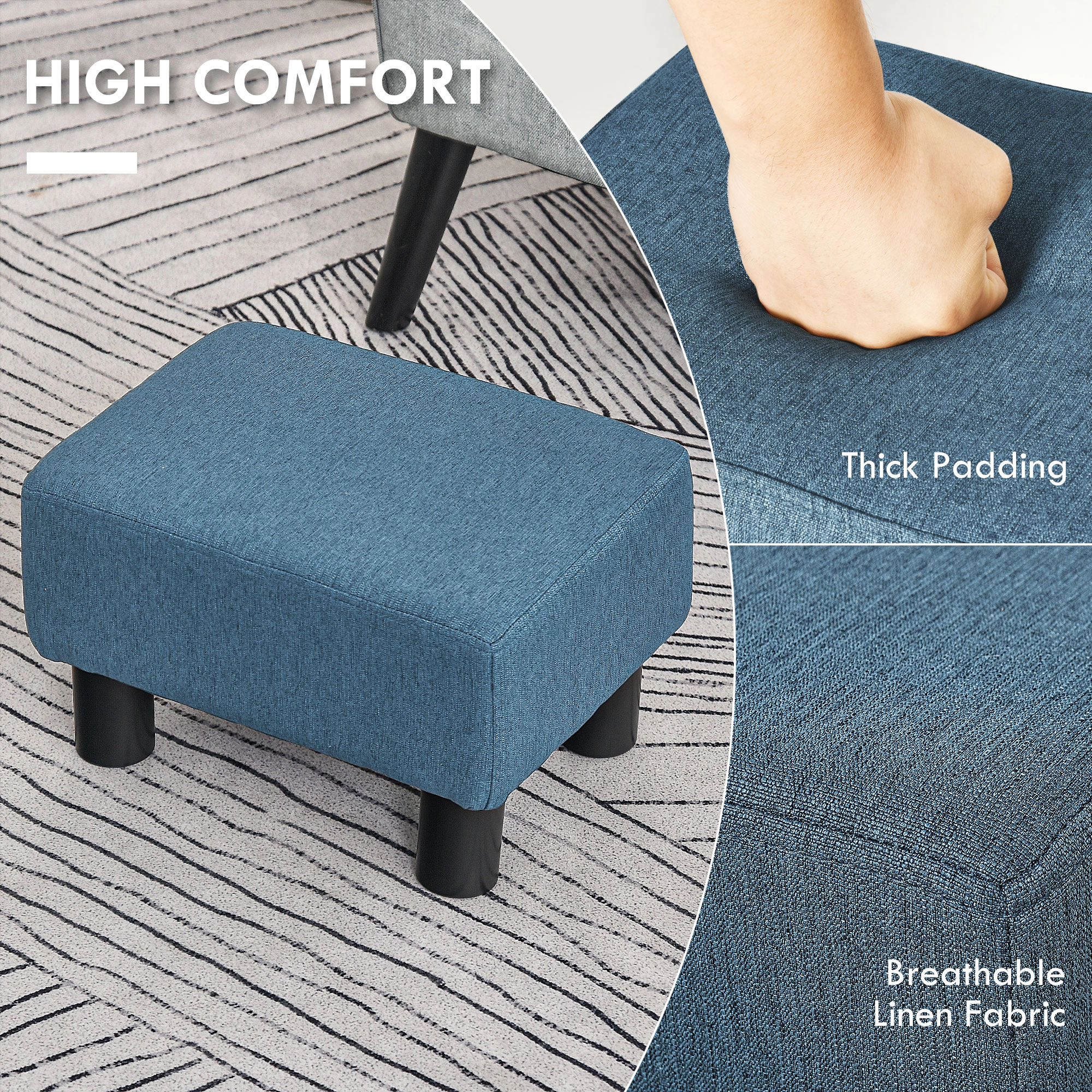 Hivvago Cube Ottoman Foot Stool For Living Room