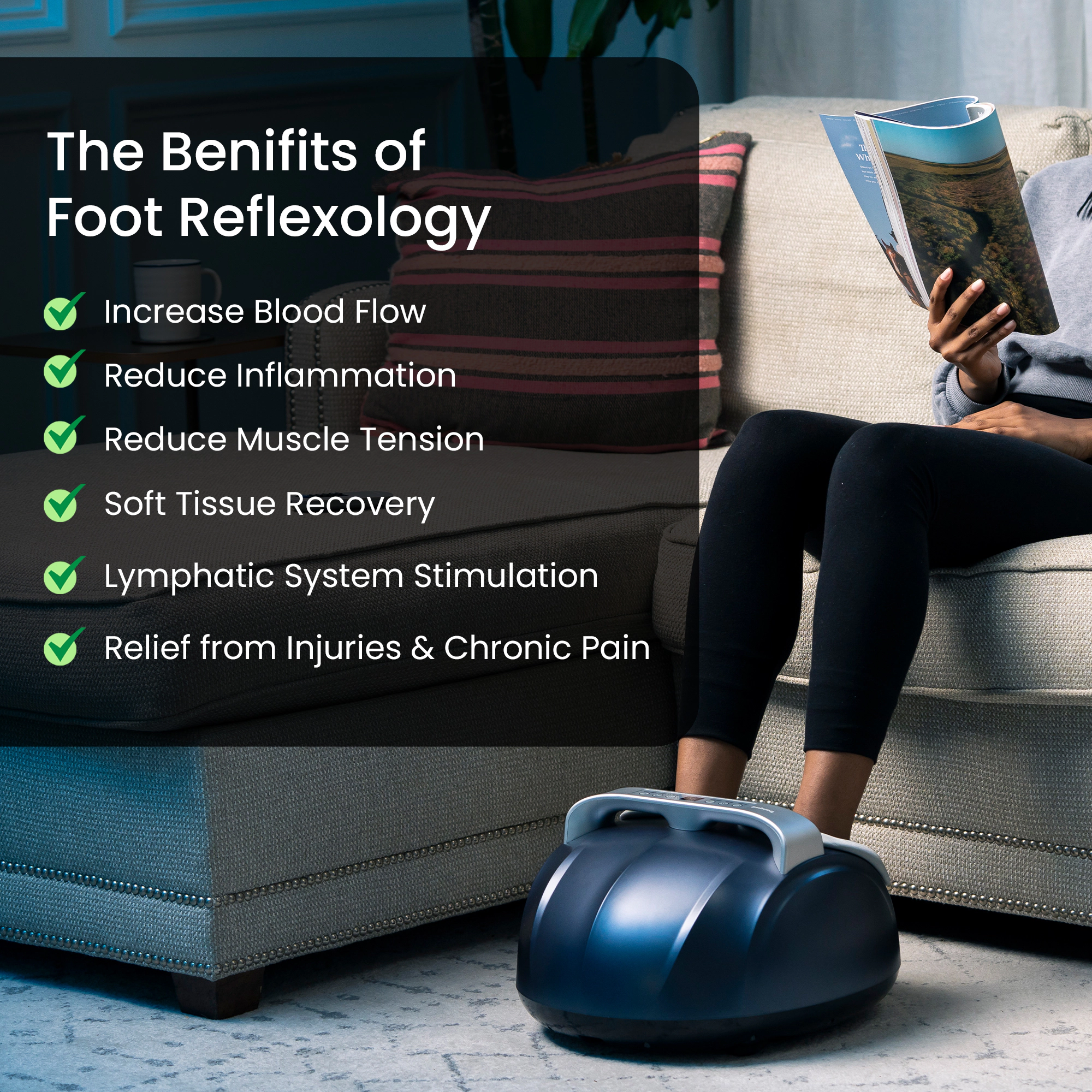 Tranqwil Shiatsu Foot Massager Machine with Heat