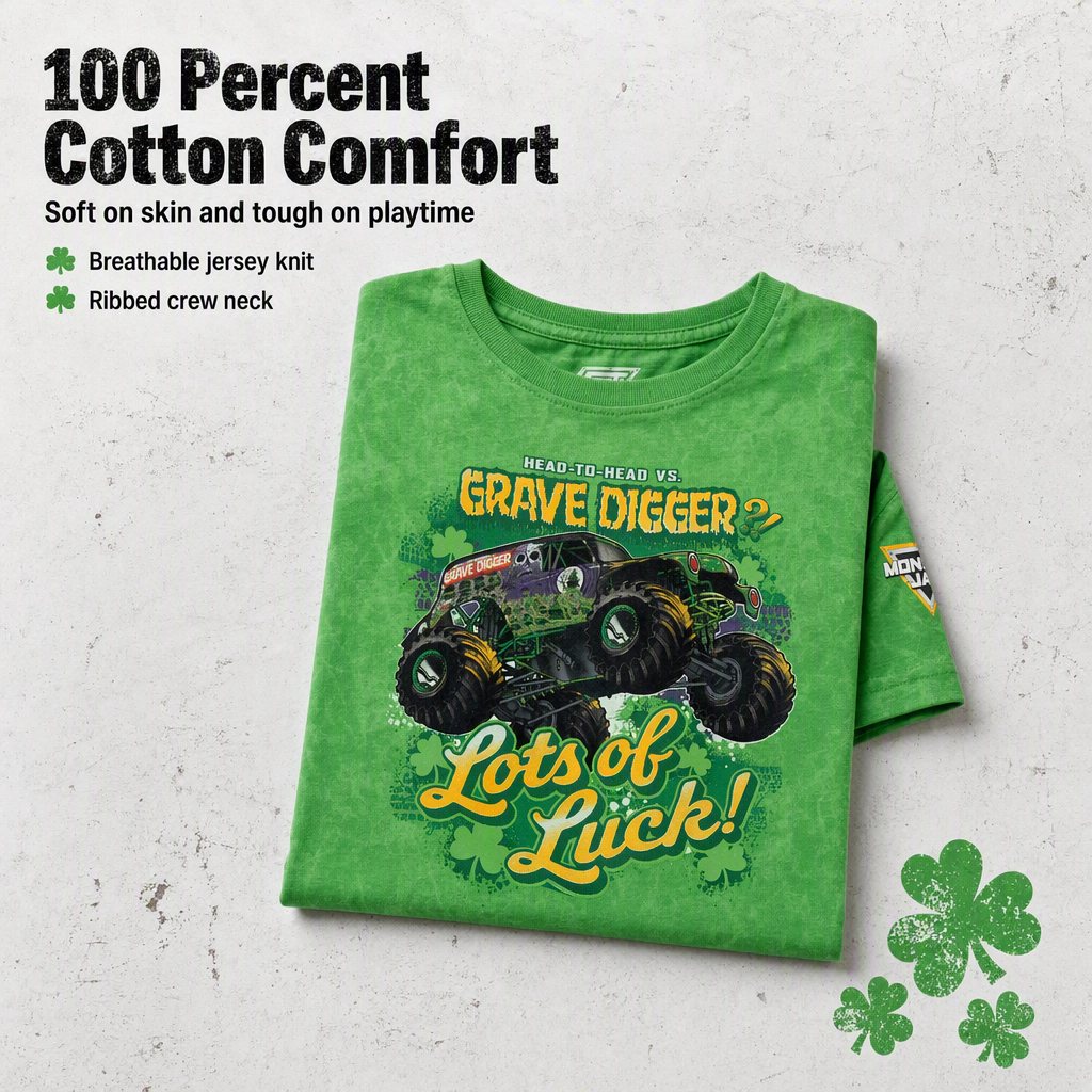 Monster Jam Grave Digger Holiday Short Sleeve Tee
