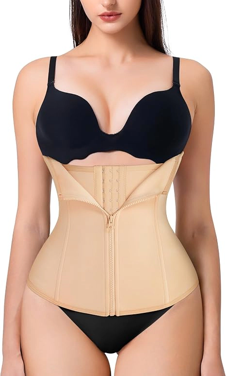 Nebility Women Zipper Tummy Control Waist Trainer Corset