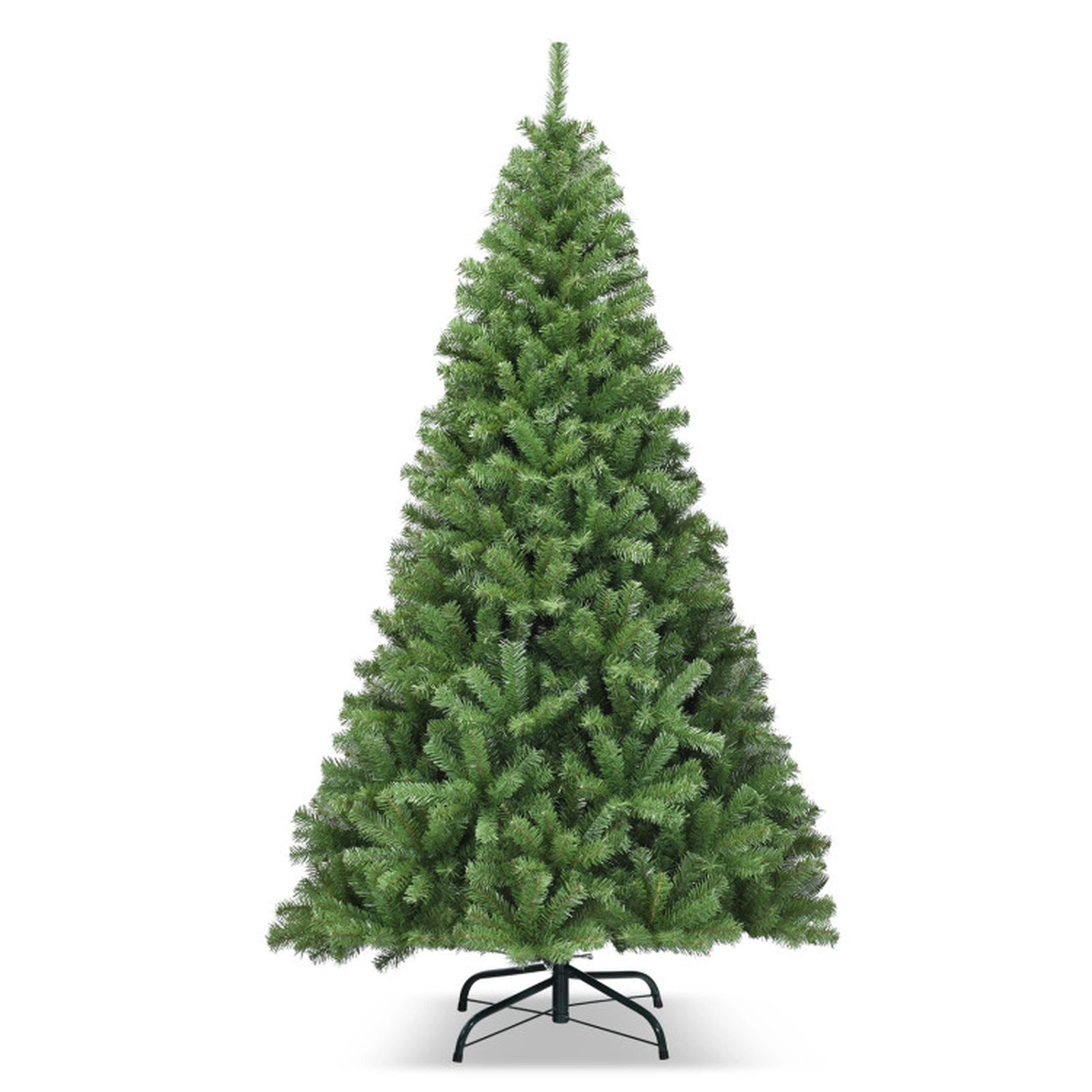 SUGIFT Full-Bodied Hinged PVC Artificial Christmas Tree 6-ft Tall 3.8-ft Wide with 1000 Tips 3-Piece Green