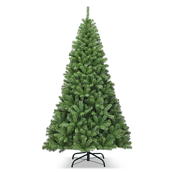 SUGIFT Full-Bodied Hinged PVC Artificial Christmas Tree 6-ft Tall 3.8-ft Wide with 1000 Tips 3-Piece Green