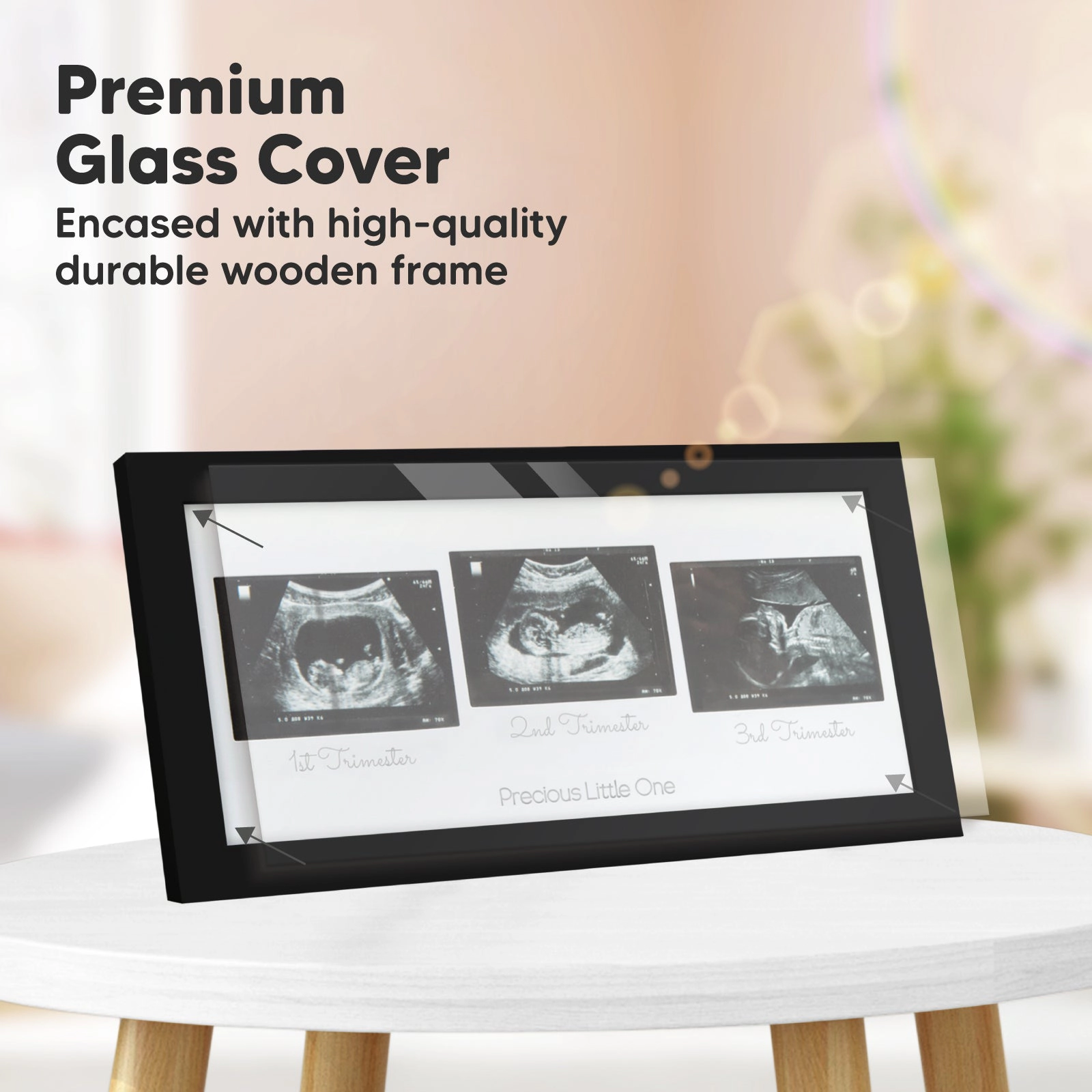 KeaBabies Trio Baby Sonogram Frame