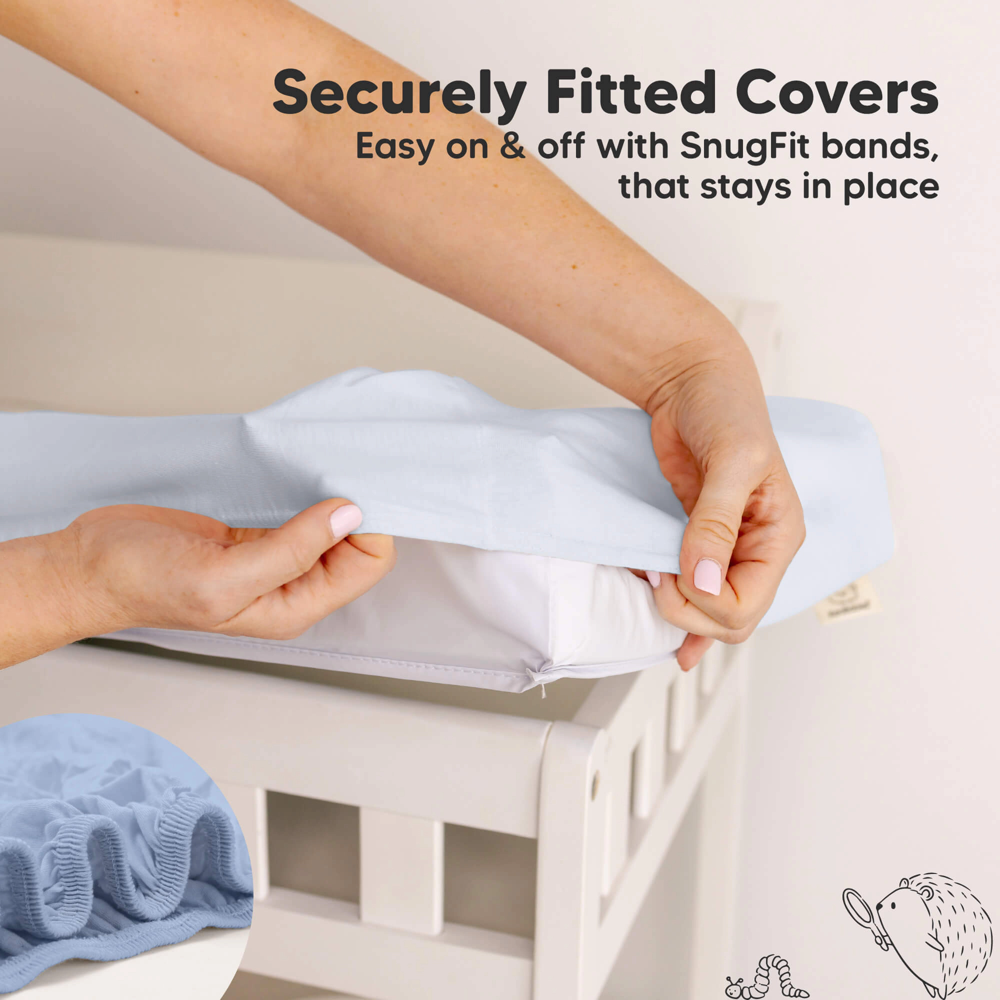 KeaBabies 2-Pack Soothe Changing Pad Covers