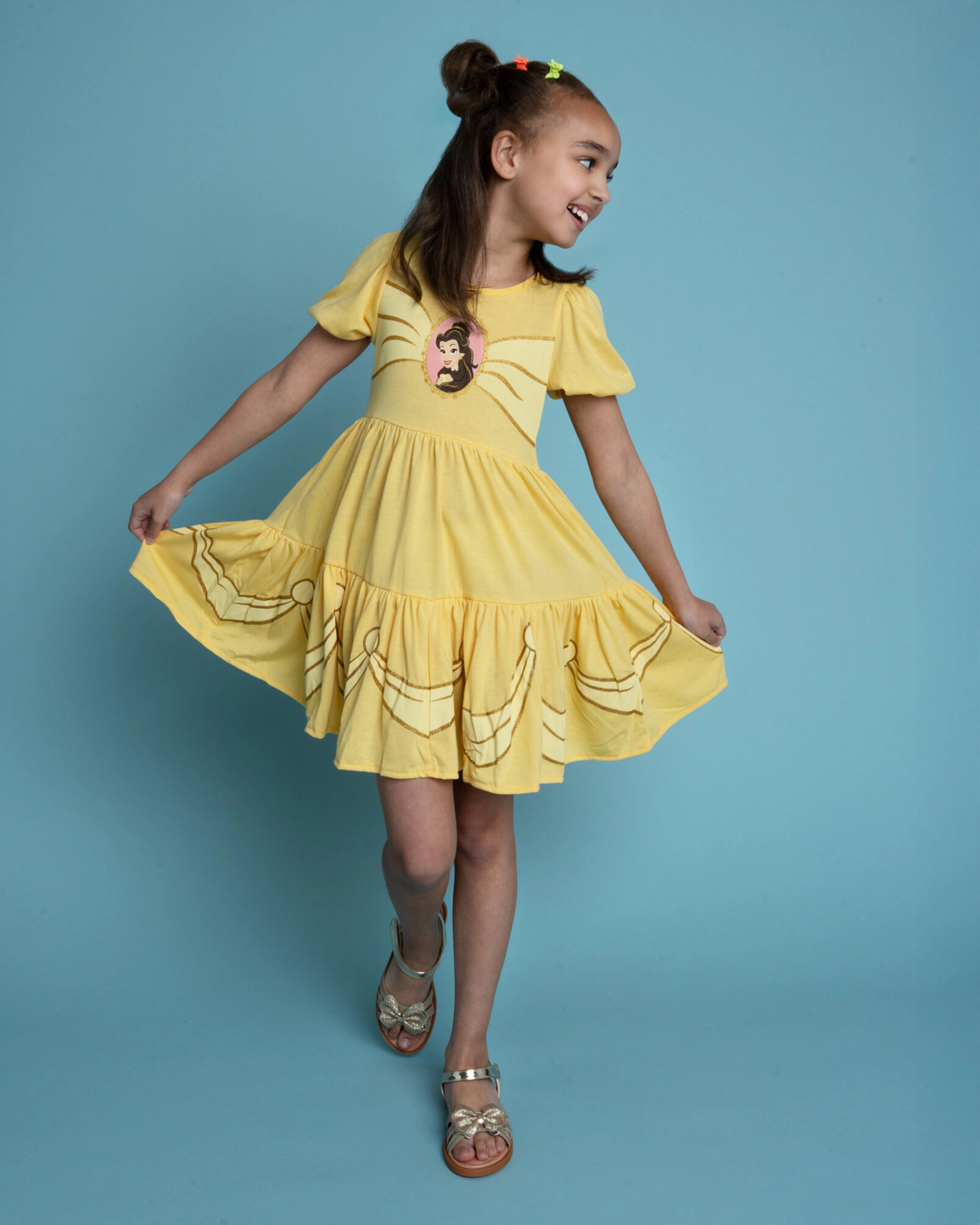 Disney Princess Girls' Cosplay Short Sleeve Dress
