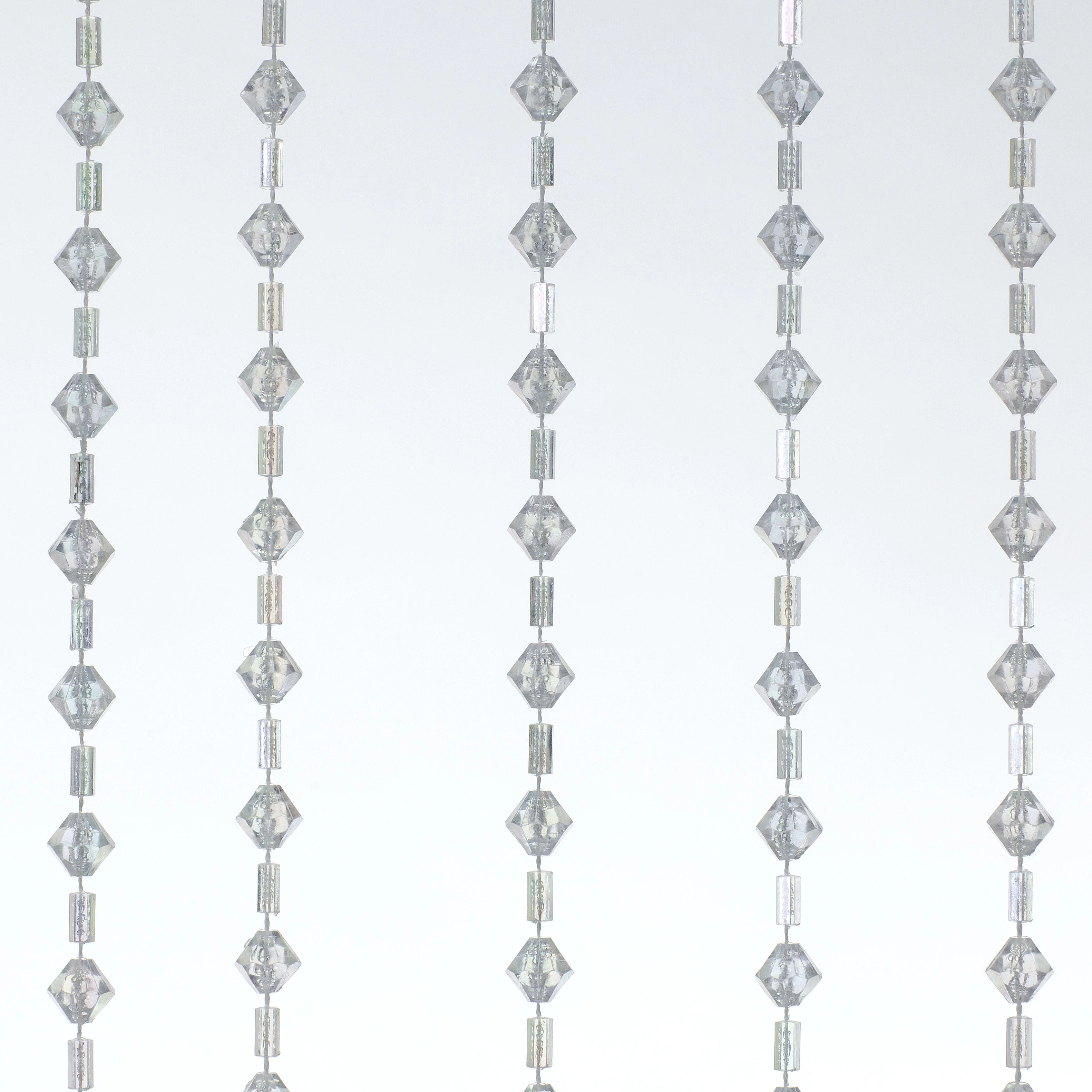 Kate Aurora Luxurious Jaeger Rod Pocket Acrylic Beaded Single Window Curtain Panel