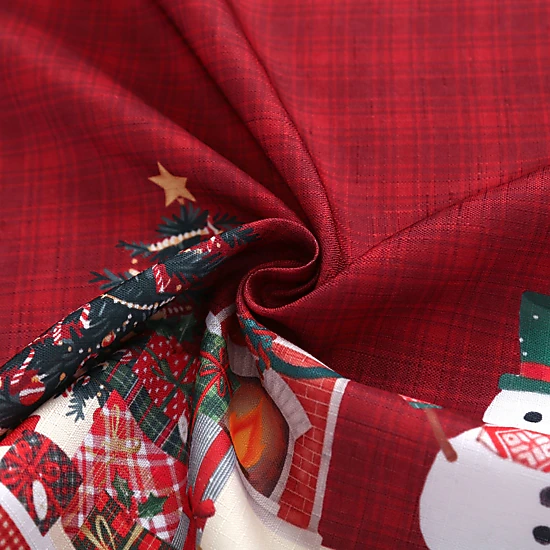 MarCielo 3 Piece Red Christmas Kitchen Curtains – Snowman Holiday Valance & Tiers