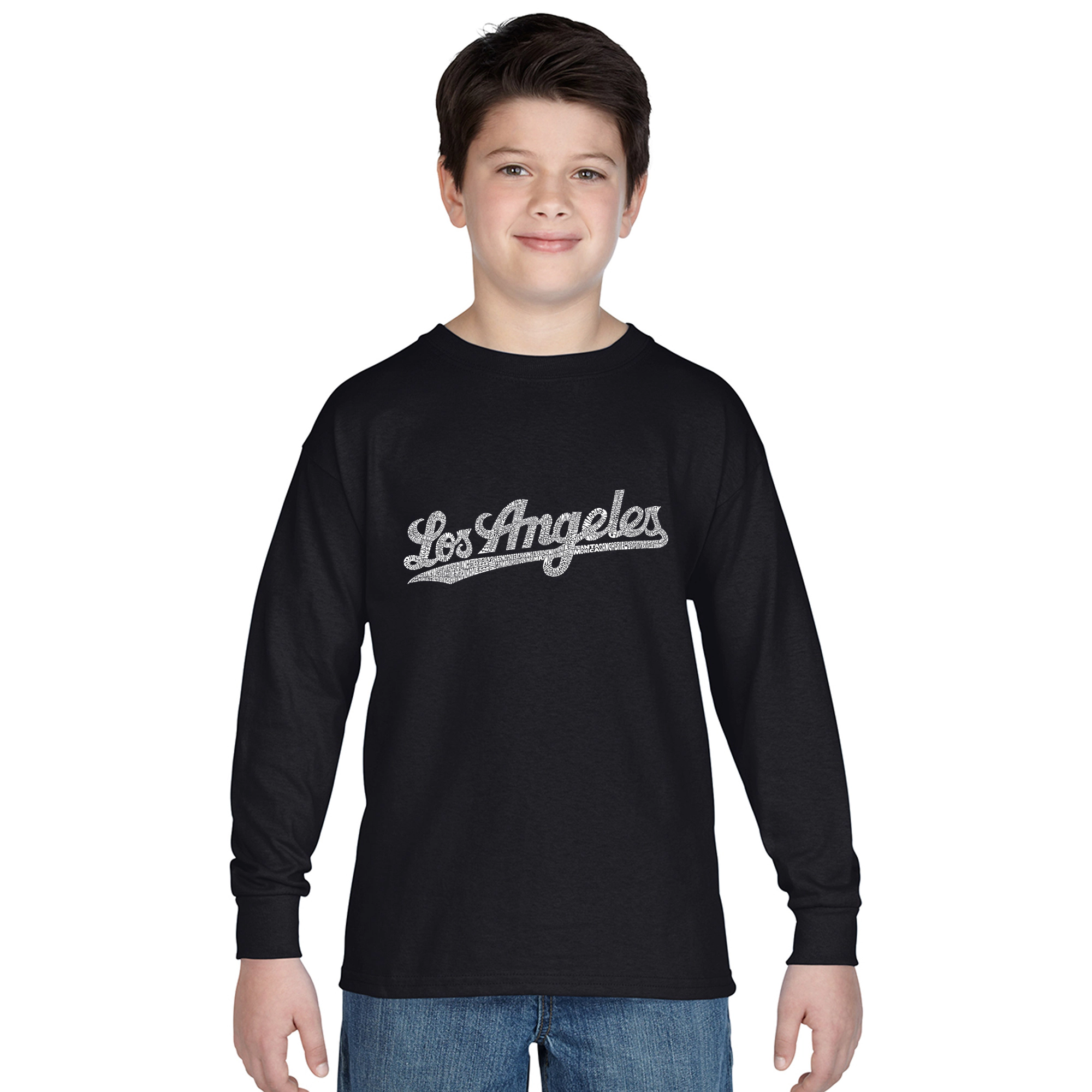 LA Pop Art Boys Long Sleeve T-Shirt -  LOS ANGELES NEIGHBORHOODS
