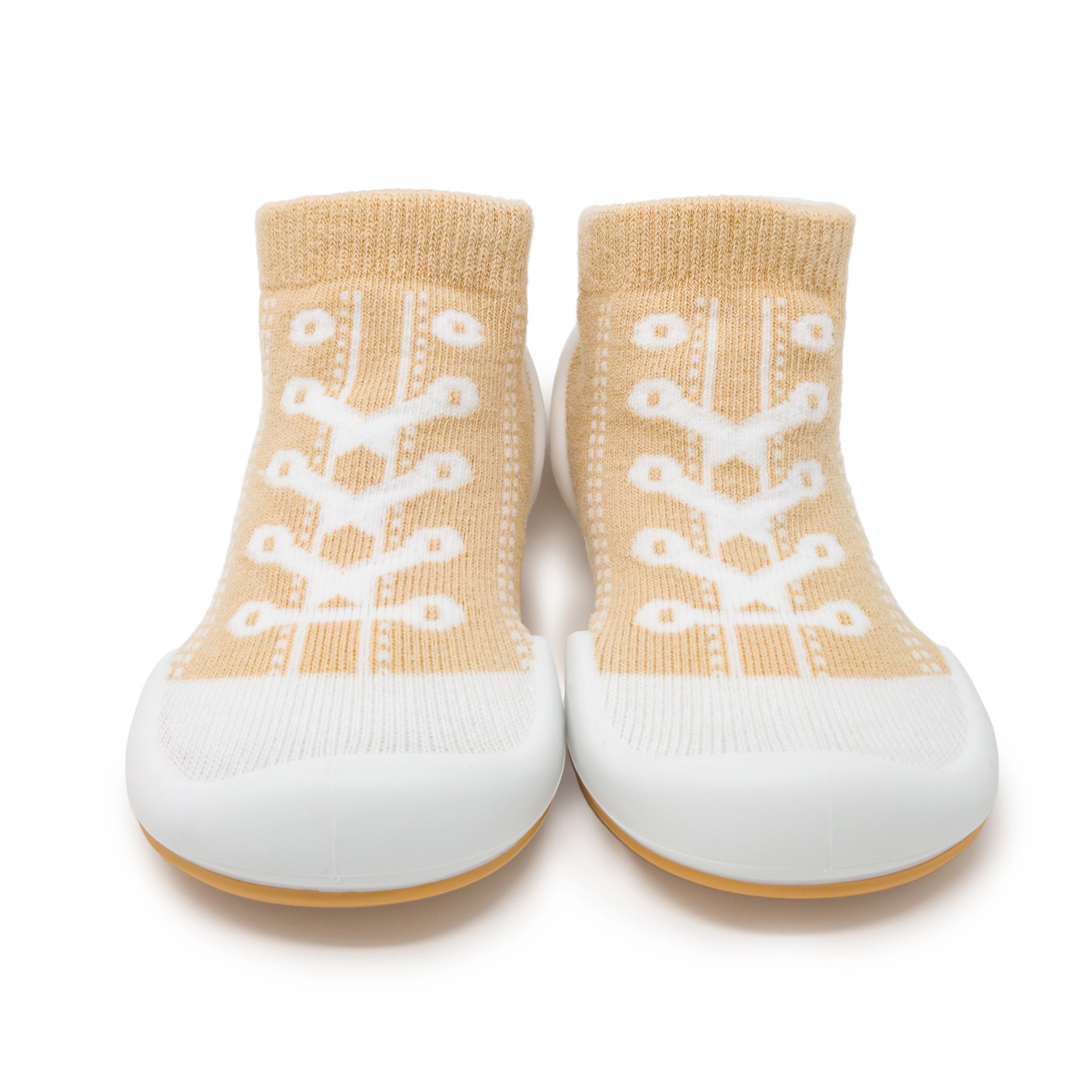Komuello Baby Boy Girl First Walk Sock Shoes Sneakers - Beige
